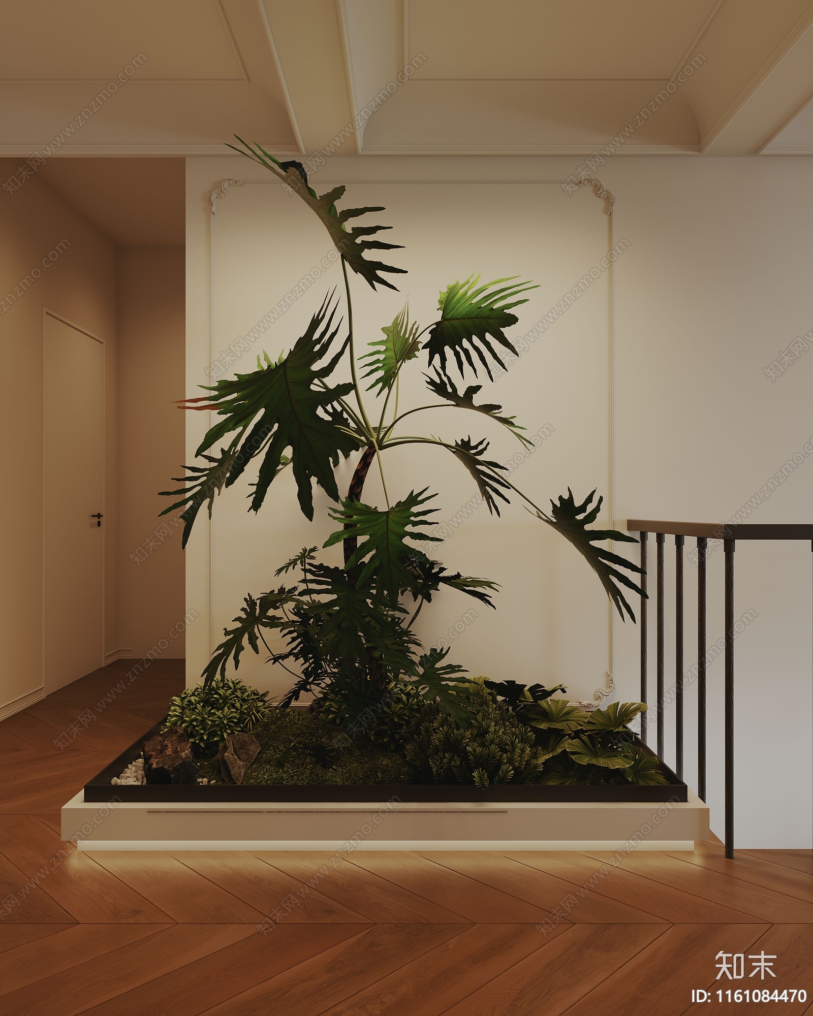 法式植物造景3D模型下载【ID:1161084470】