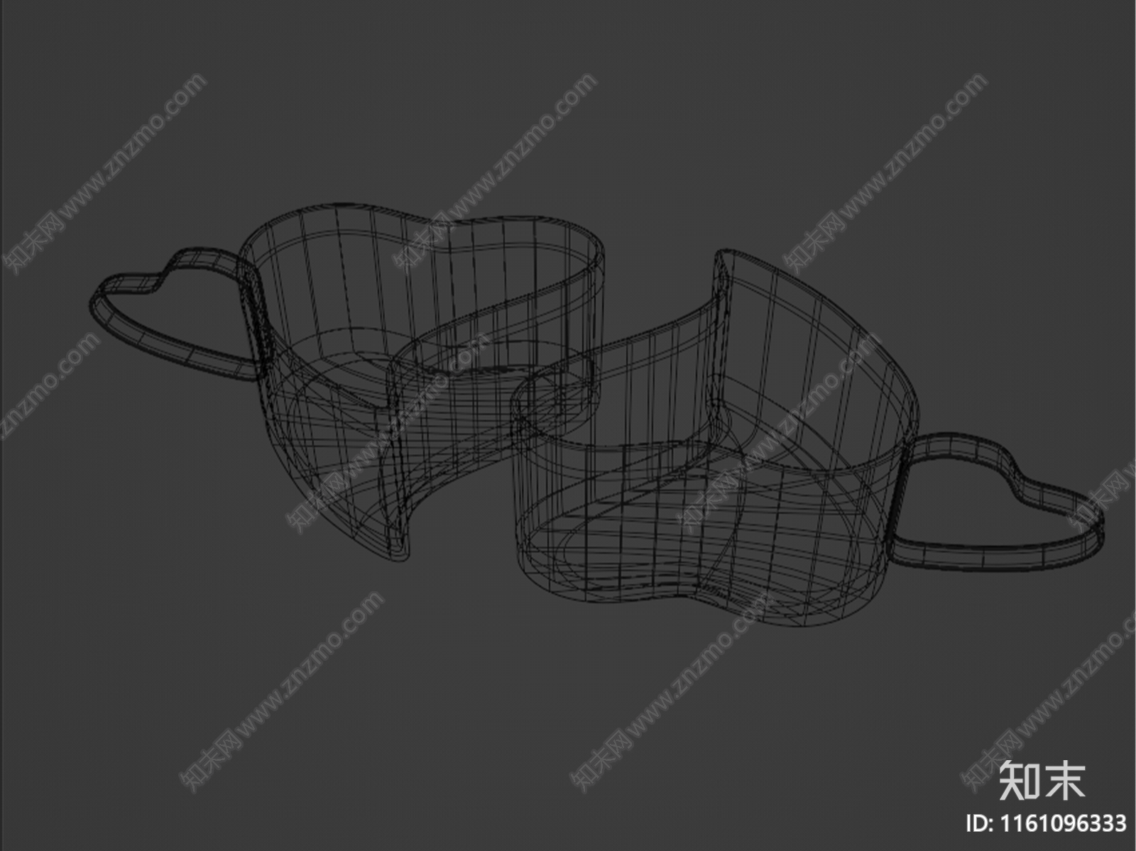 现代爱心陶瓷杯子3D模型下载【ID:1161096333】