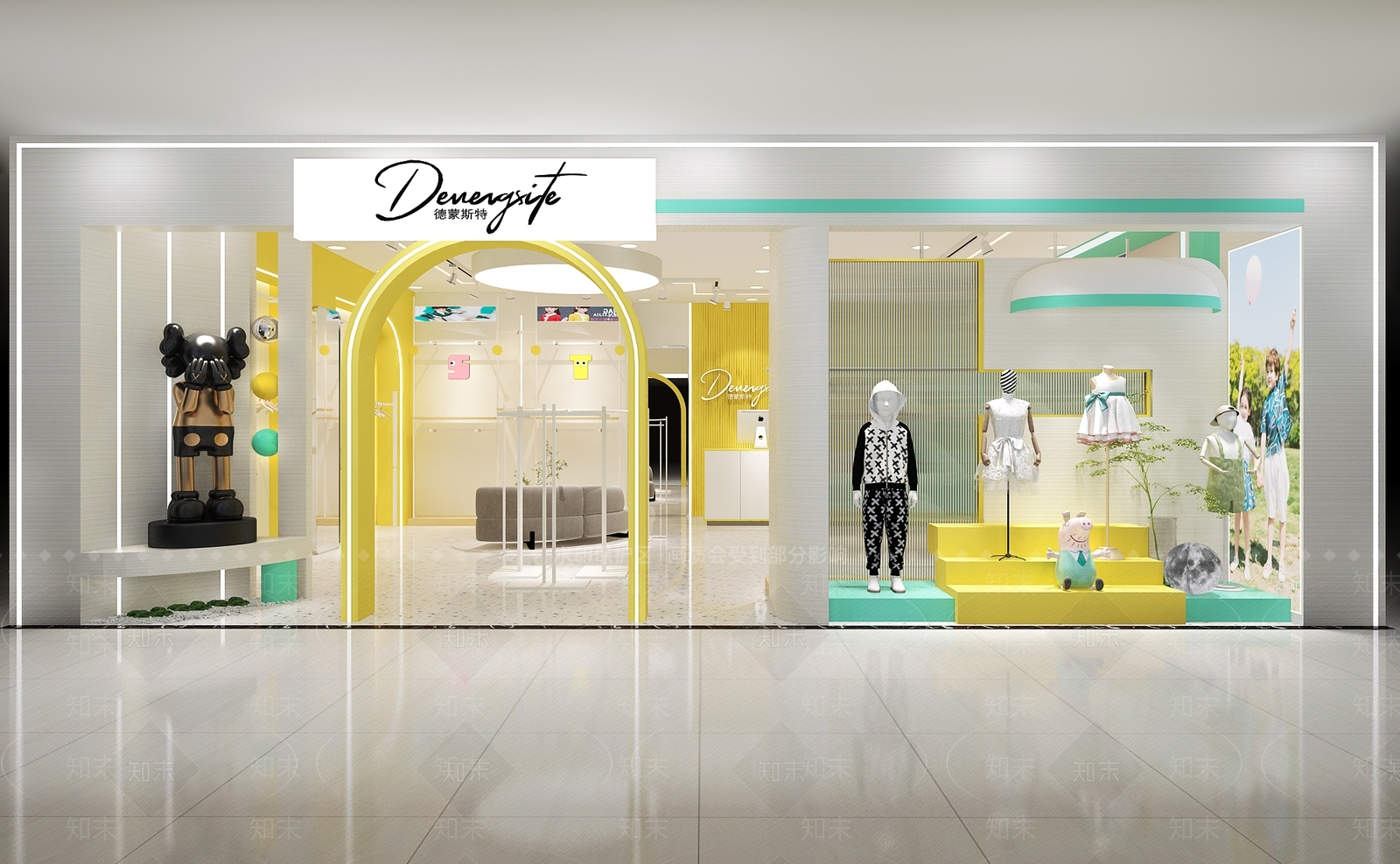 现代童装店3D模型下载【ID:1161087187】