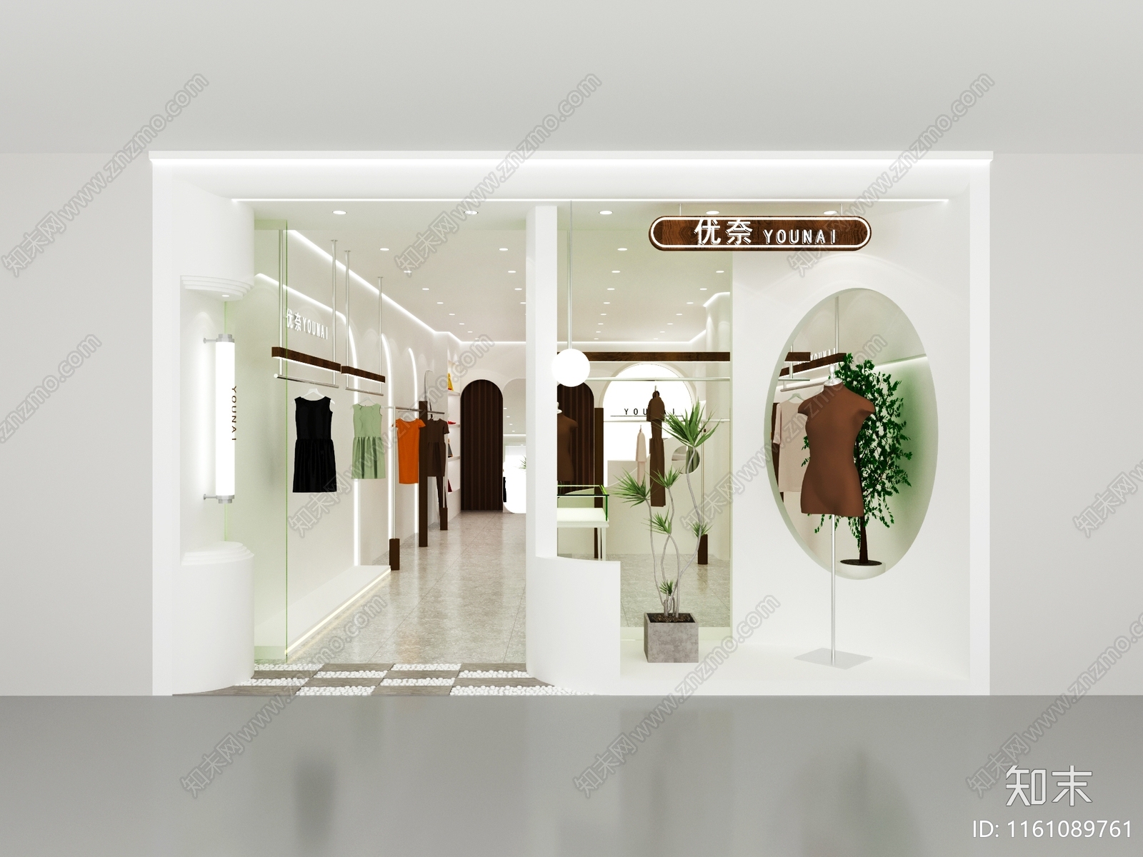 现代风服装店3D模型下载【ID:1161089761】