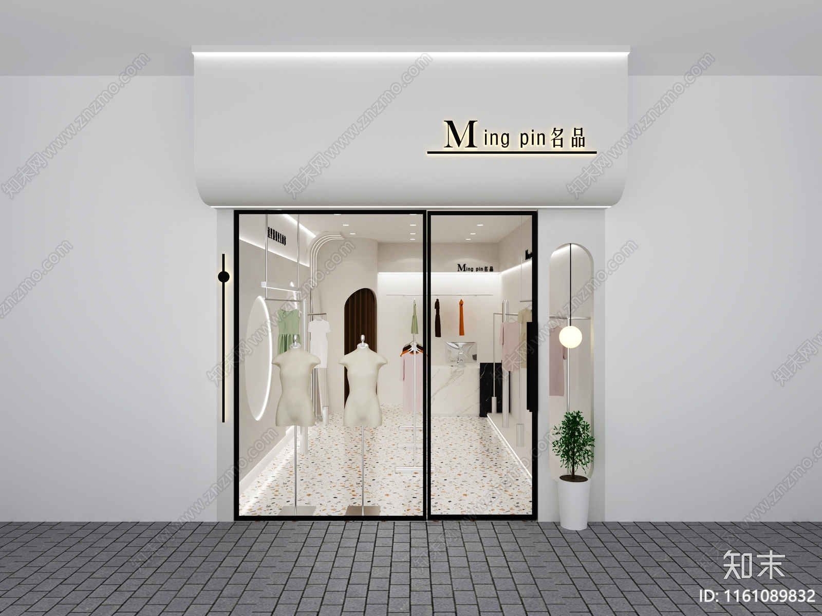 现代服装店门面3D模型下载【ID:1161089832】