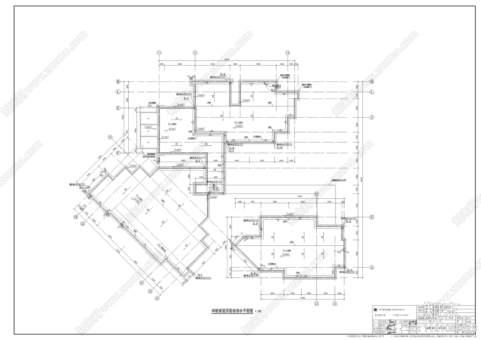 小区样板房给排水cad施工图下载【ID:1161089819】