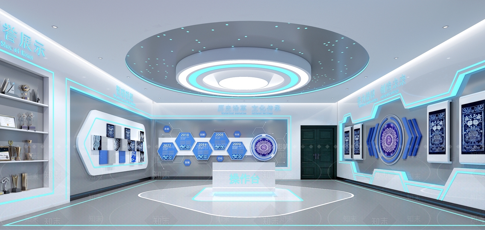 现代学校展厅3D模型下载【ID:1161091756】