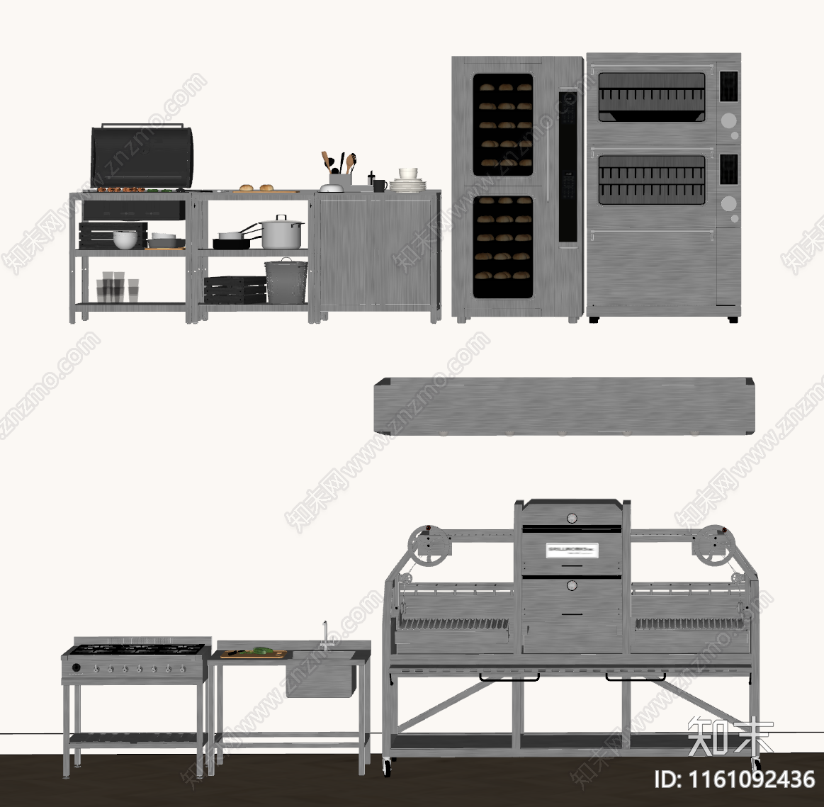 厨房后厨设备SU模型下载【ID:1161092436】