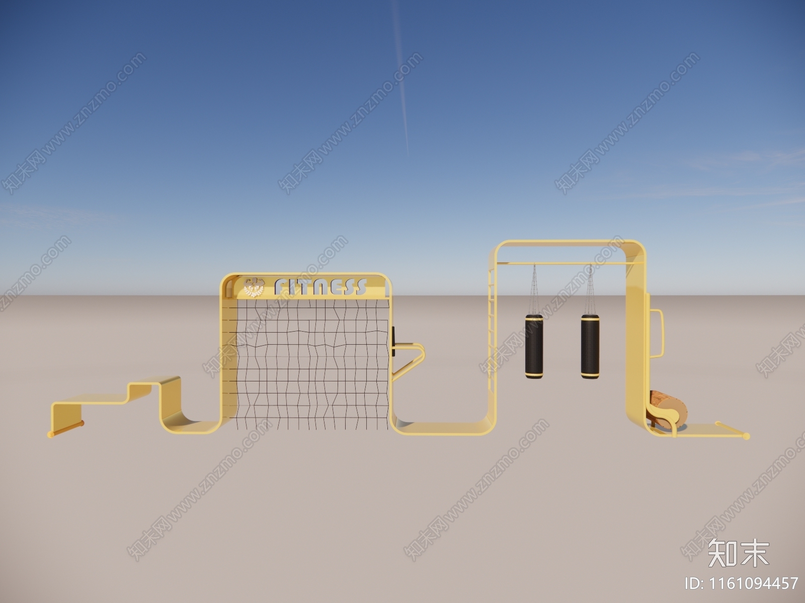 现代户外游乐健身器械SU模型下载【ID:1161094457】