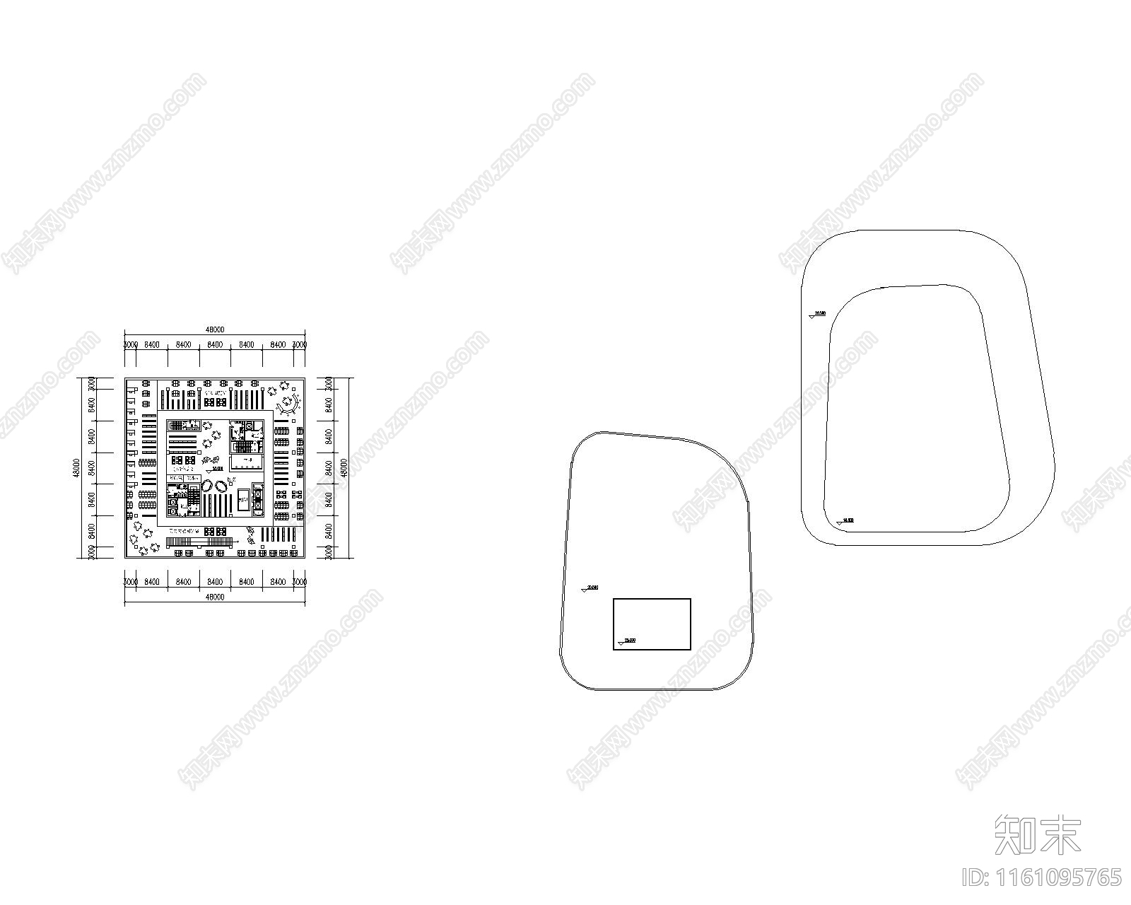 校园图书馆cad施工图下载【ID:1161095765】