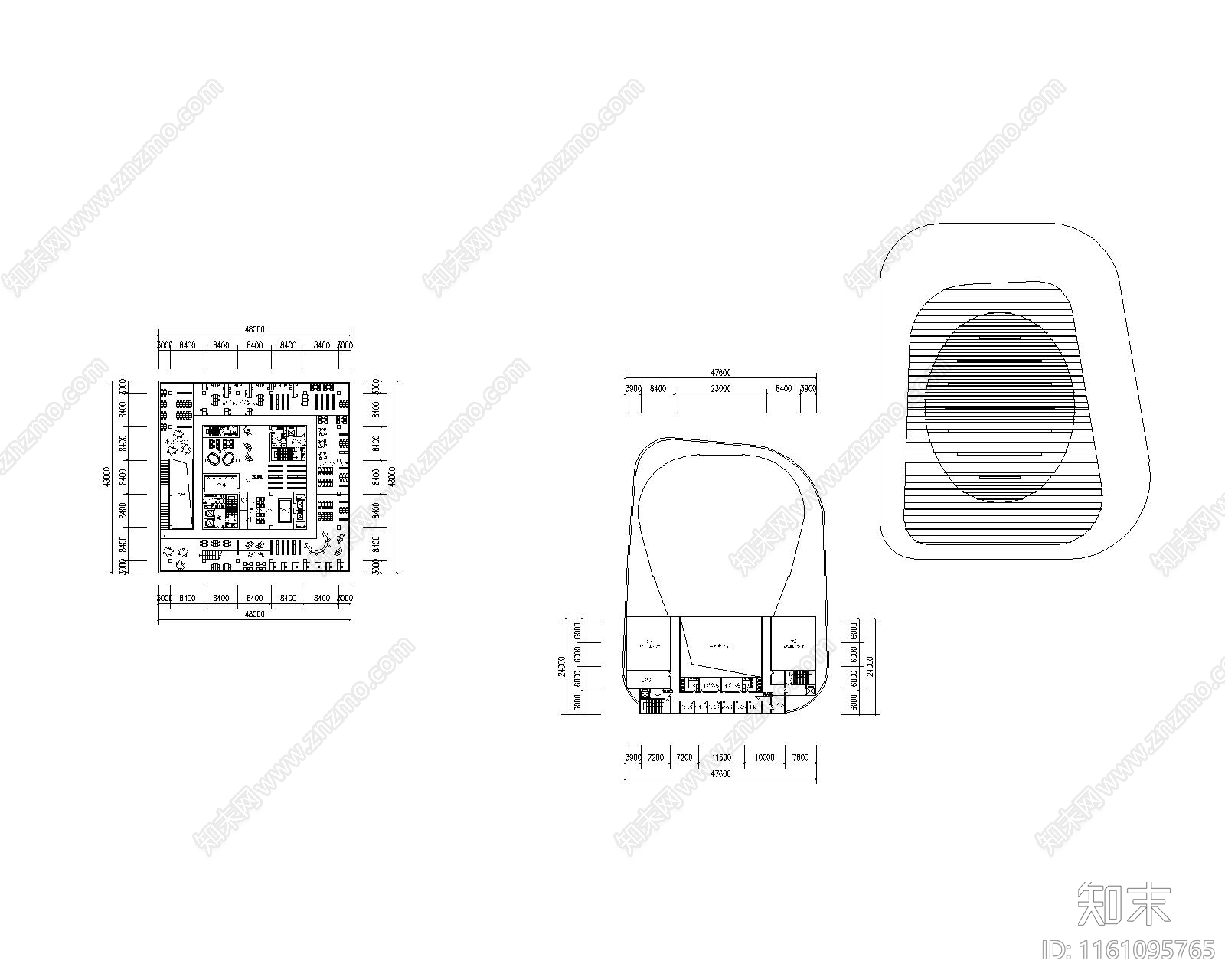 校园图书馆cad施工图下载【ID:1161095765】