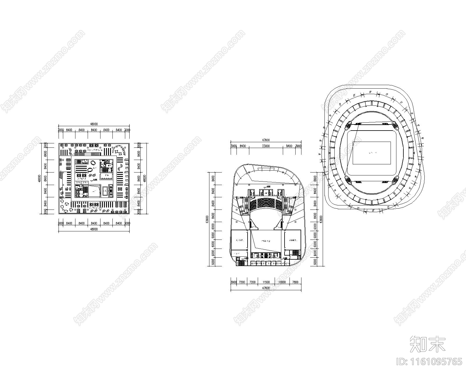 校园图书馆cad施工图下载【ID:1161095765】