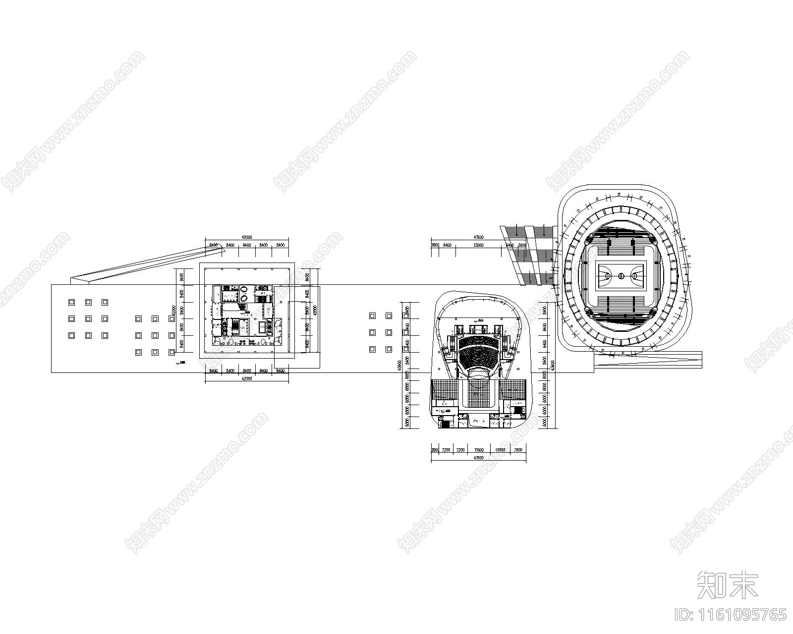 校园图书馆cad施工图下载【ID:1161095765】