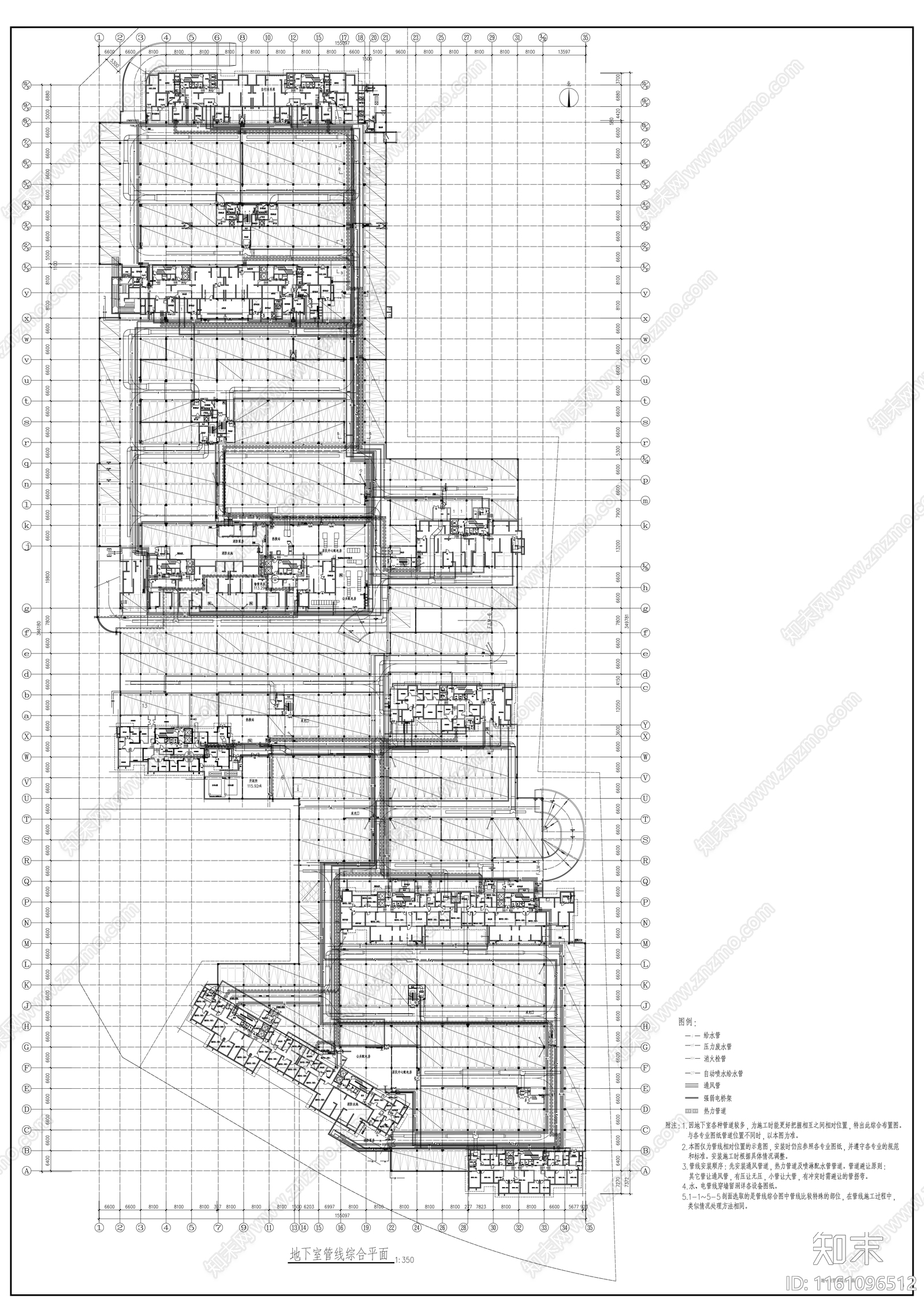 住宅地下室设计图纸cad施工图下载【ID:1161096512】