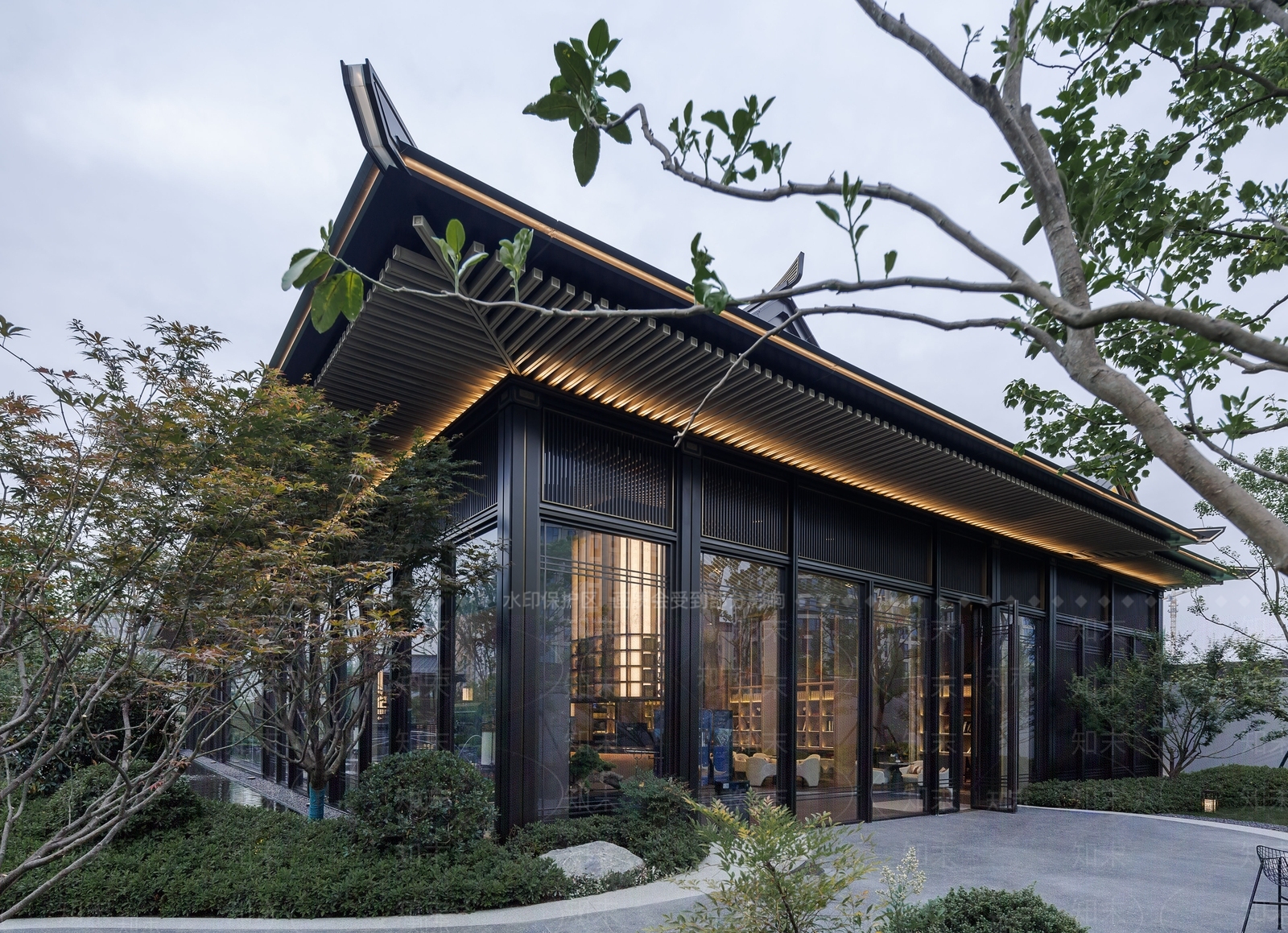 售楼处建筑SU模型精品下载_SketchUp模型_知末网