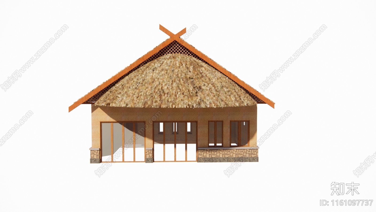 东南亚茅草屋设计SU模型下载【ID:1161097737】