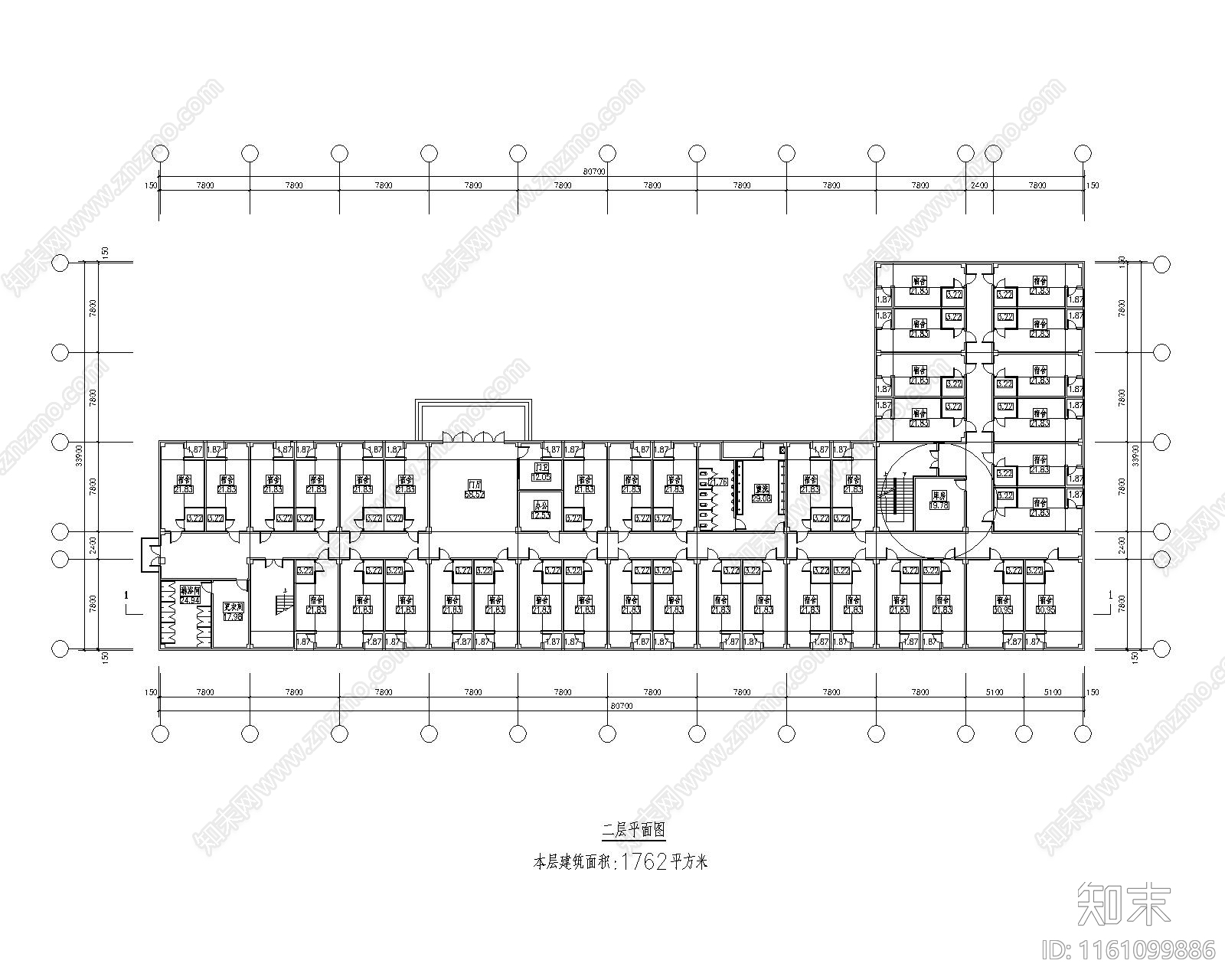 职工宿舍施工图下载【ID:1161099886】