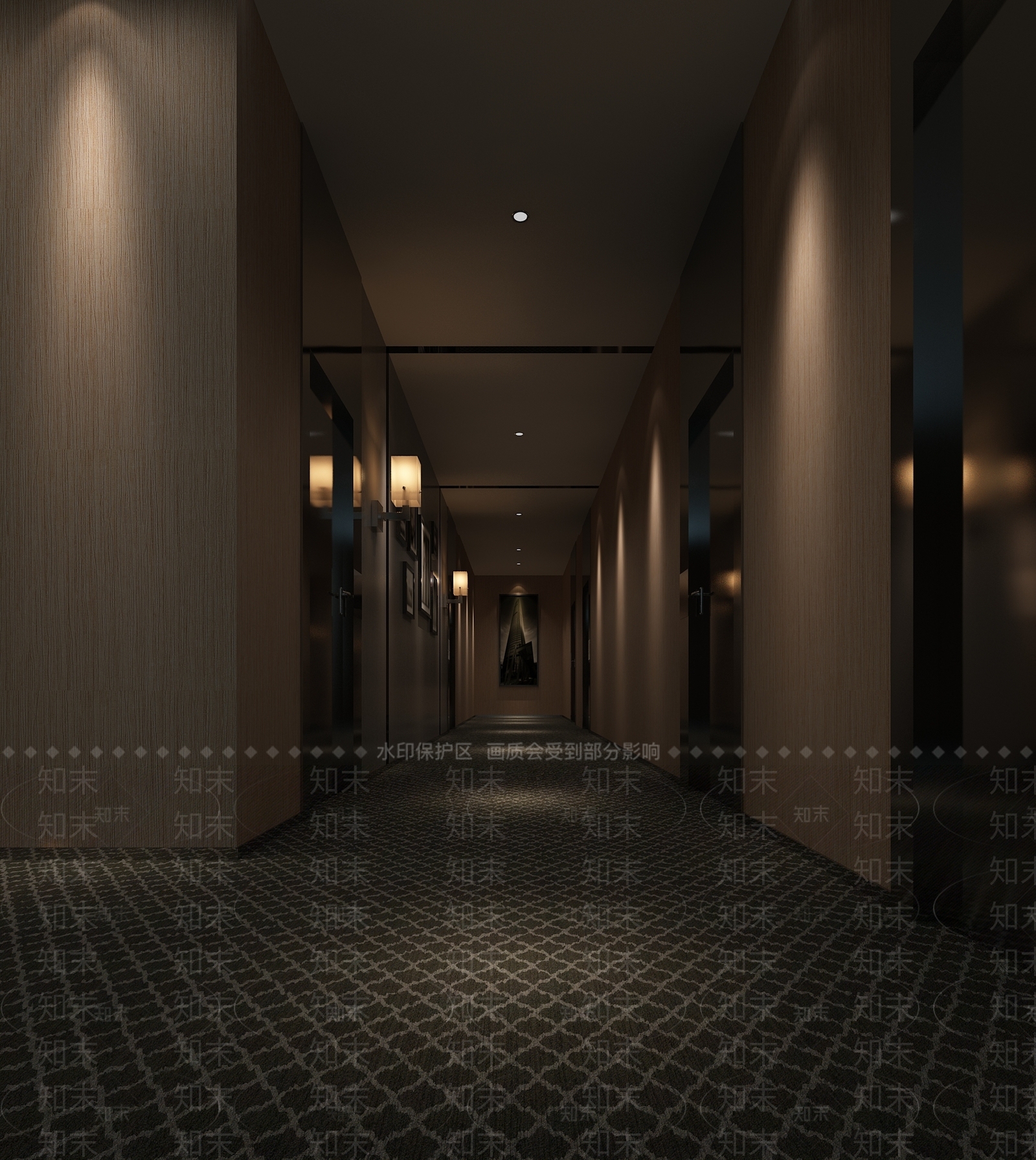 现代公寓楼过道3D模型下载【ID:1161100507】