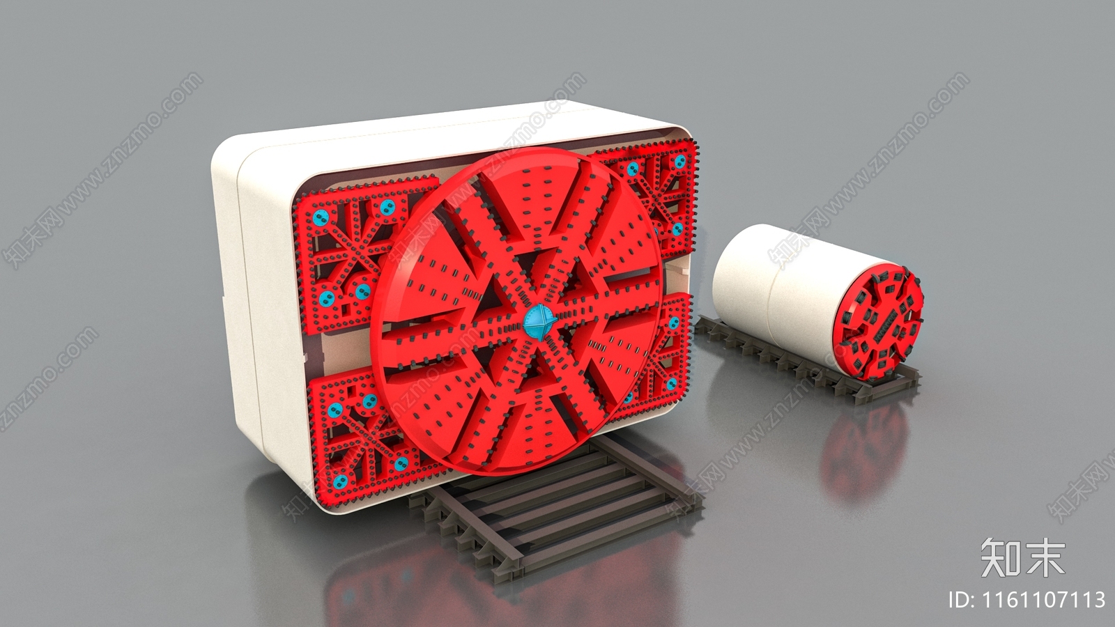 现代顶管机3D模型下载【ID:1161107113】