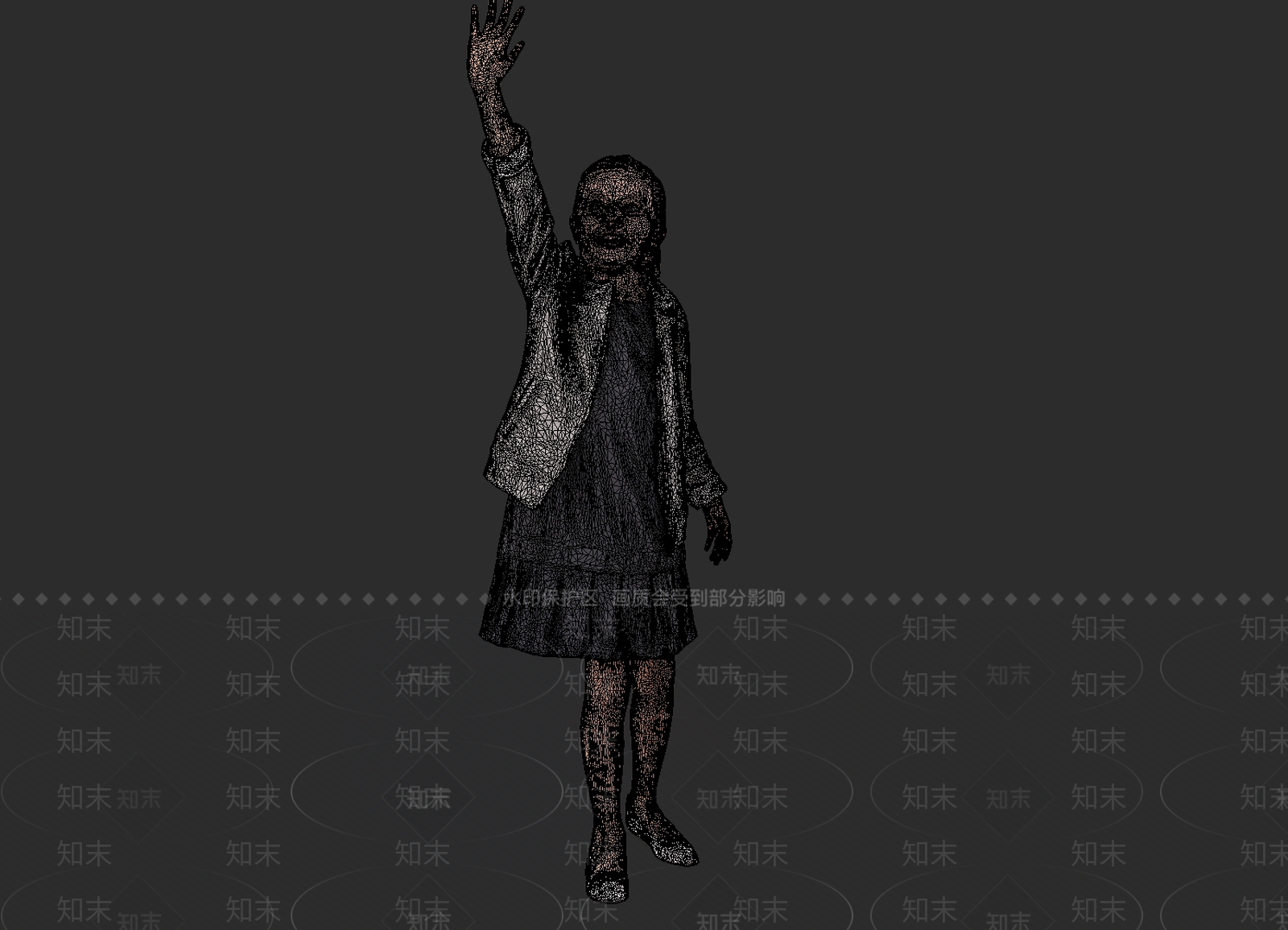 现代可爱小女孩SU模型下载【ID:1161109818】