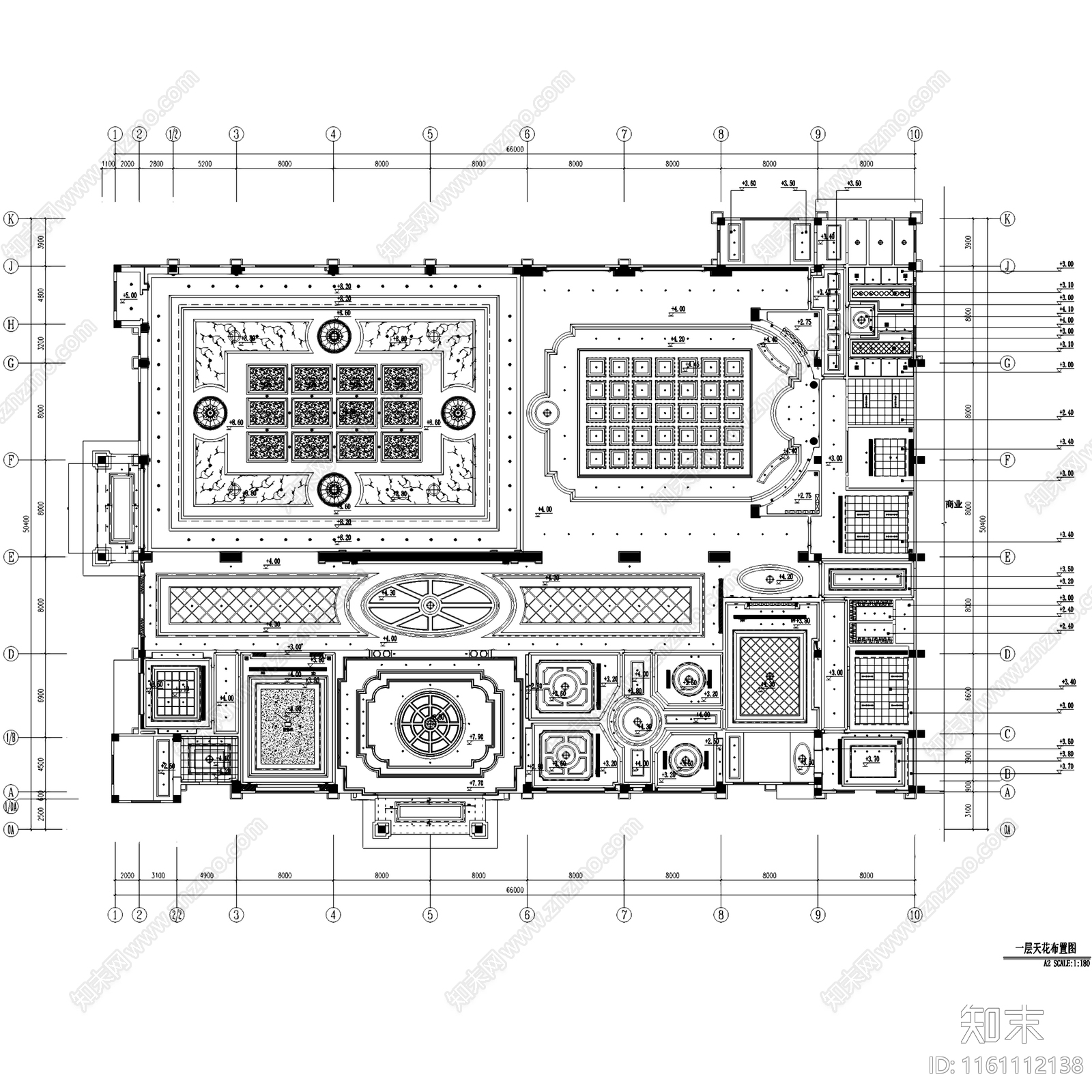 欧式常州大名城售楼处室内工装cad施工图下载【ID:1161112138】