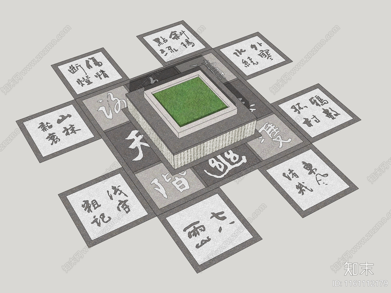 中式树池SU模型下载【ID:1161112179】