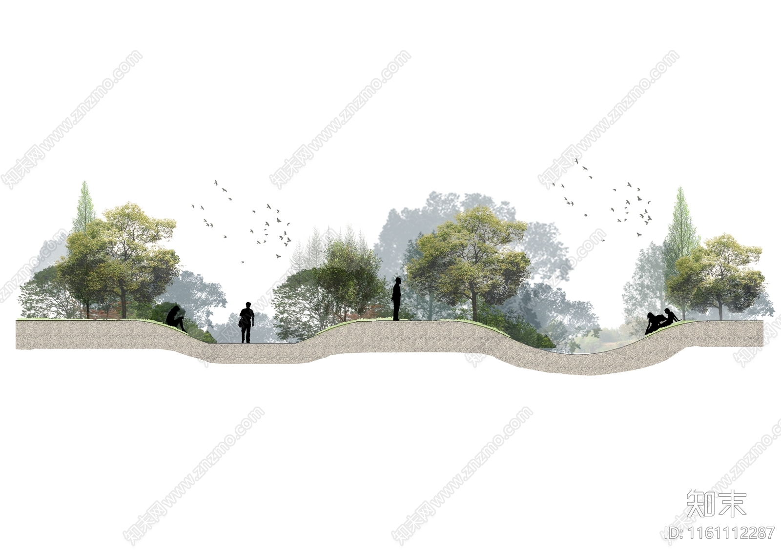 景观剖面图设计素材精品下载_知末网