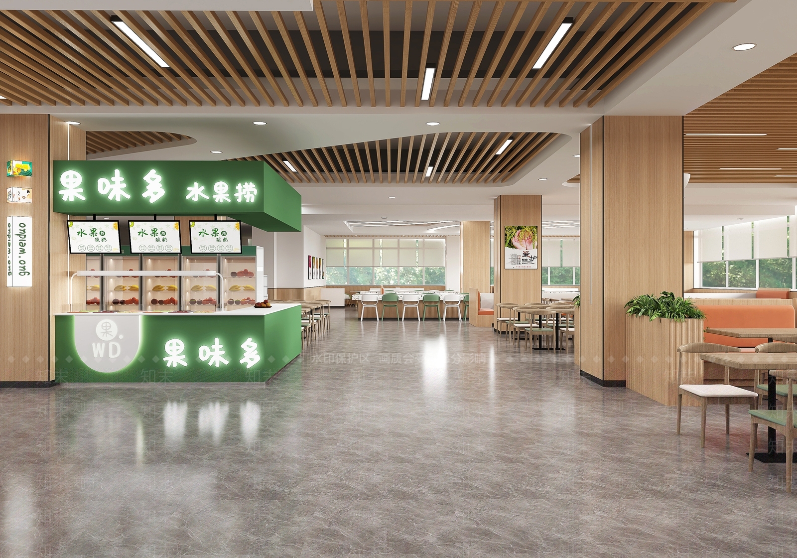 现代食堂3D模型下载【ID:1161112243】