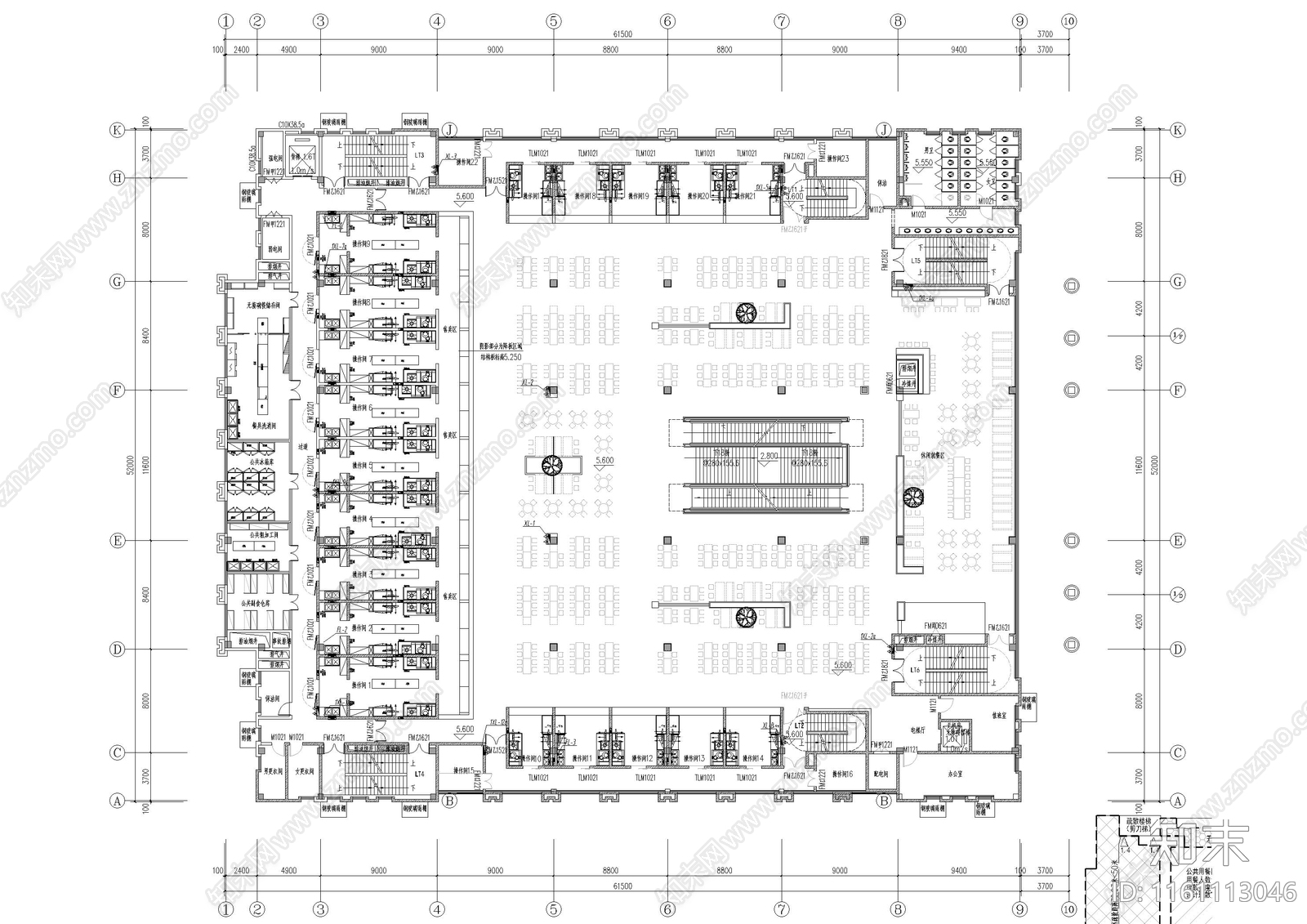 学校大型食堂cad施工图下载【ID:1161113046】