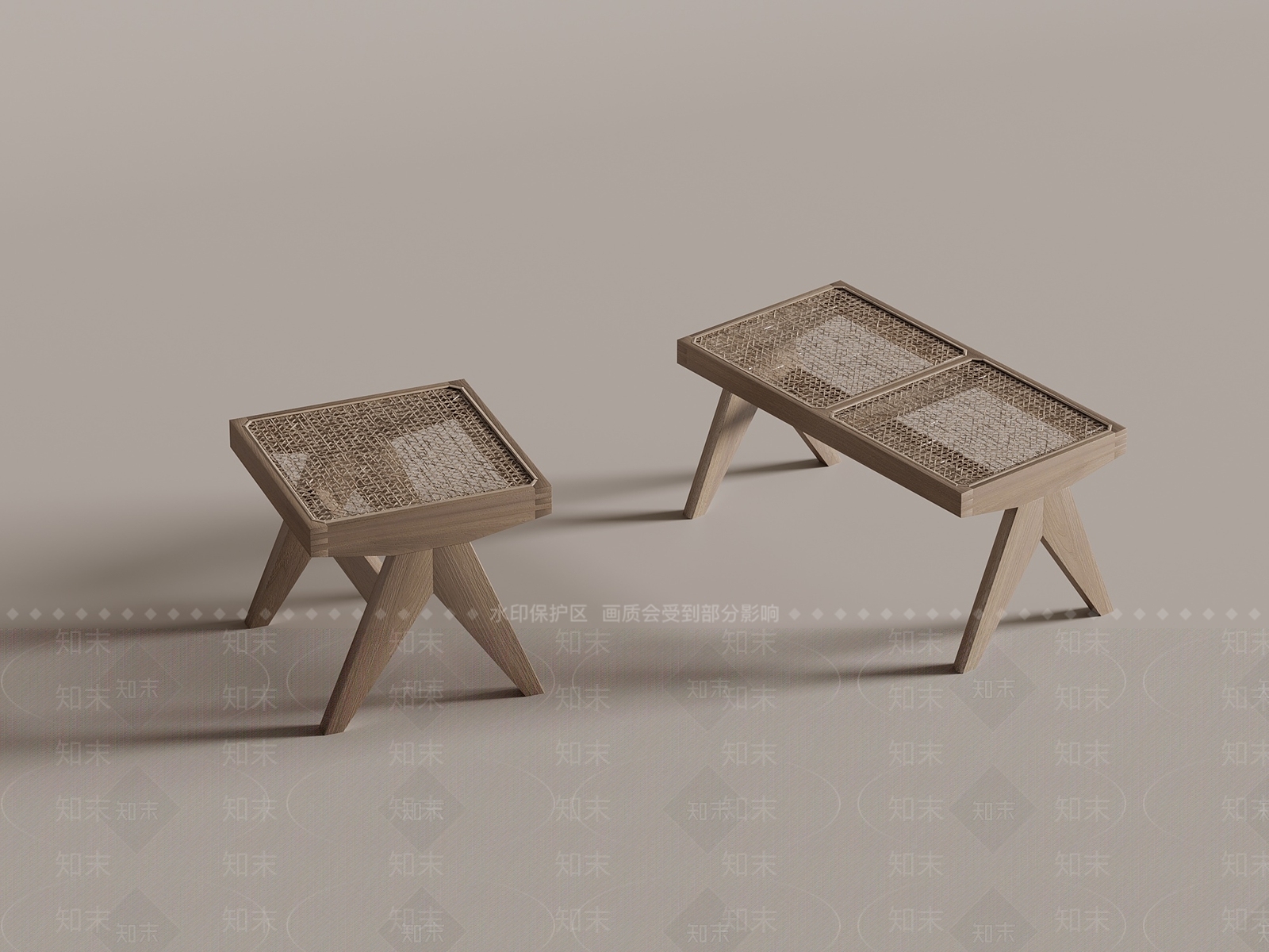 现代木头椅子3D模型下载【ID:1161115124】