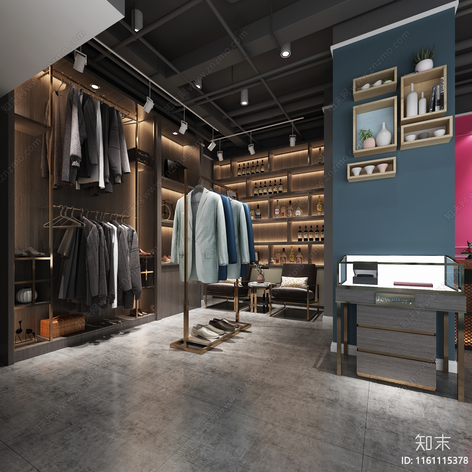 现代服装店3D模型下载【ID:1161115378】