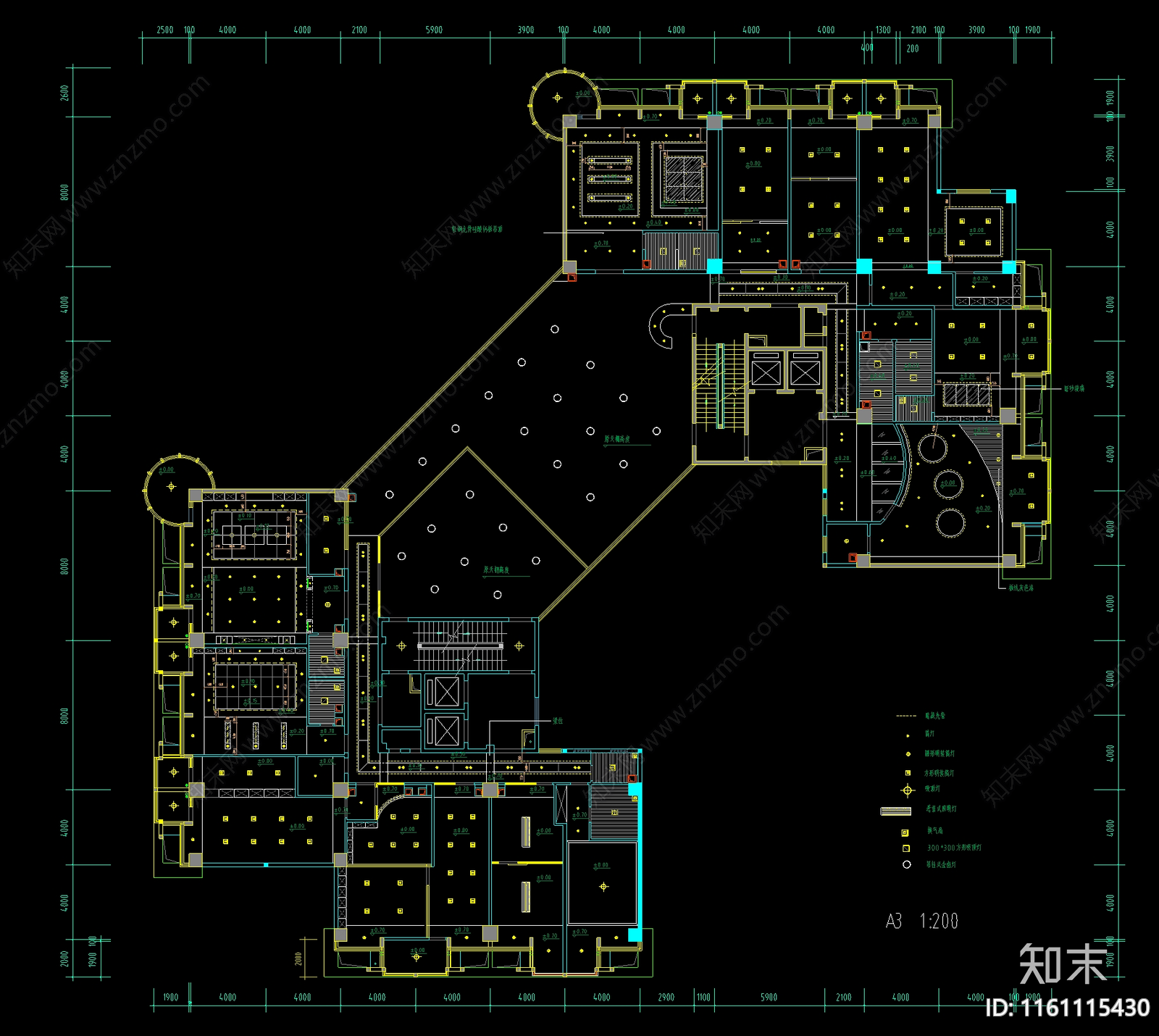 现代办公室公区办公及独立办公室室施工图下载【ID:1161115430】