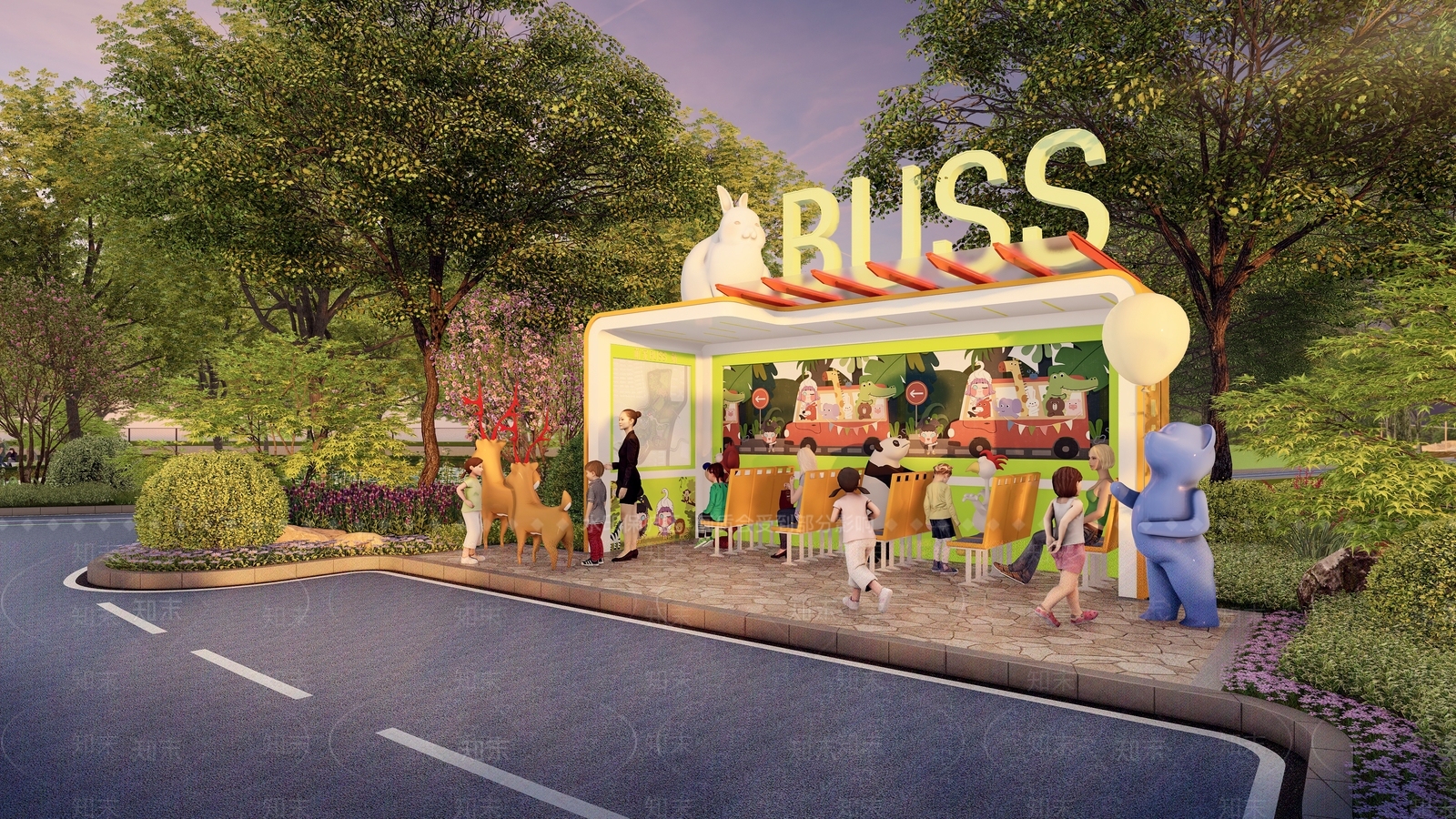 现代萌宠主题车站SU模型下载【ID:1161205390】