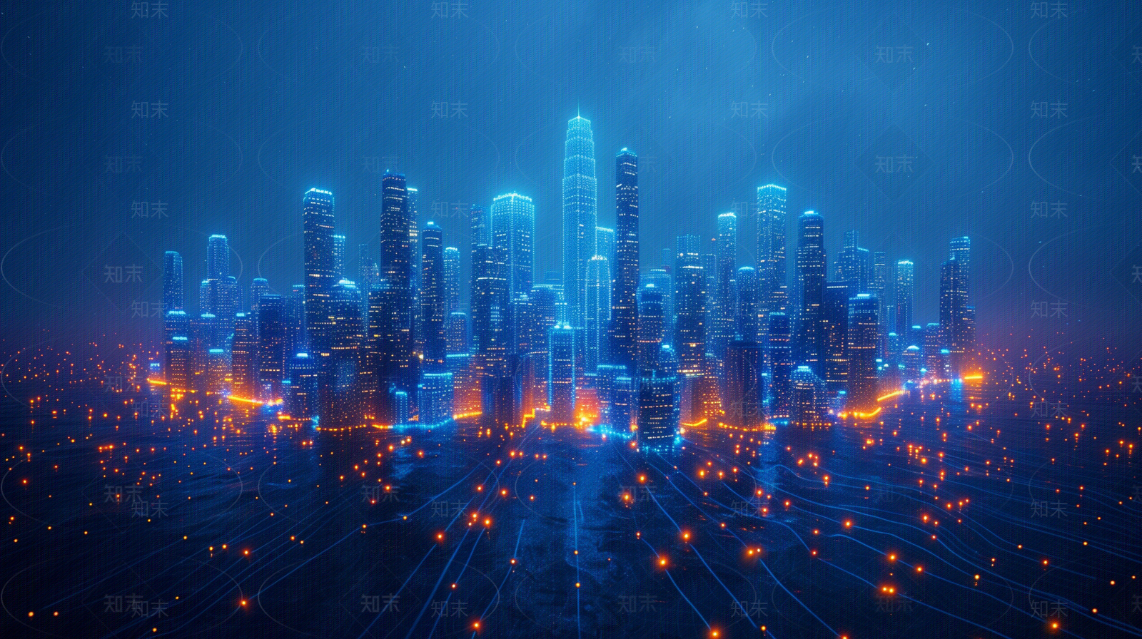 数字孪生科技感城市背景贴图下载【ID:1161117659】