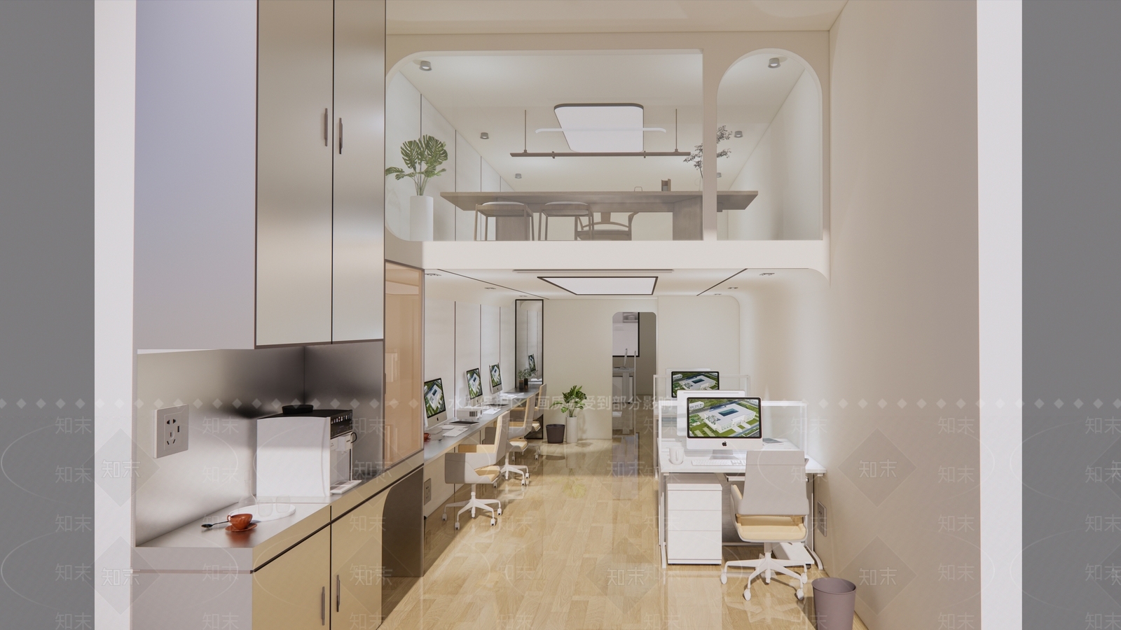 现代loft复试工作室办公空间3D模型下载【ID:1161124465】