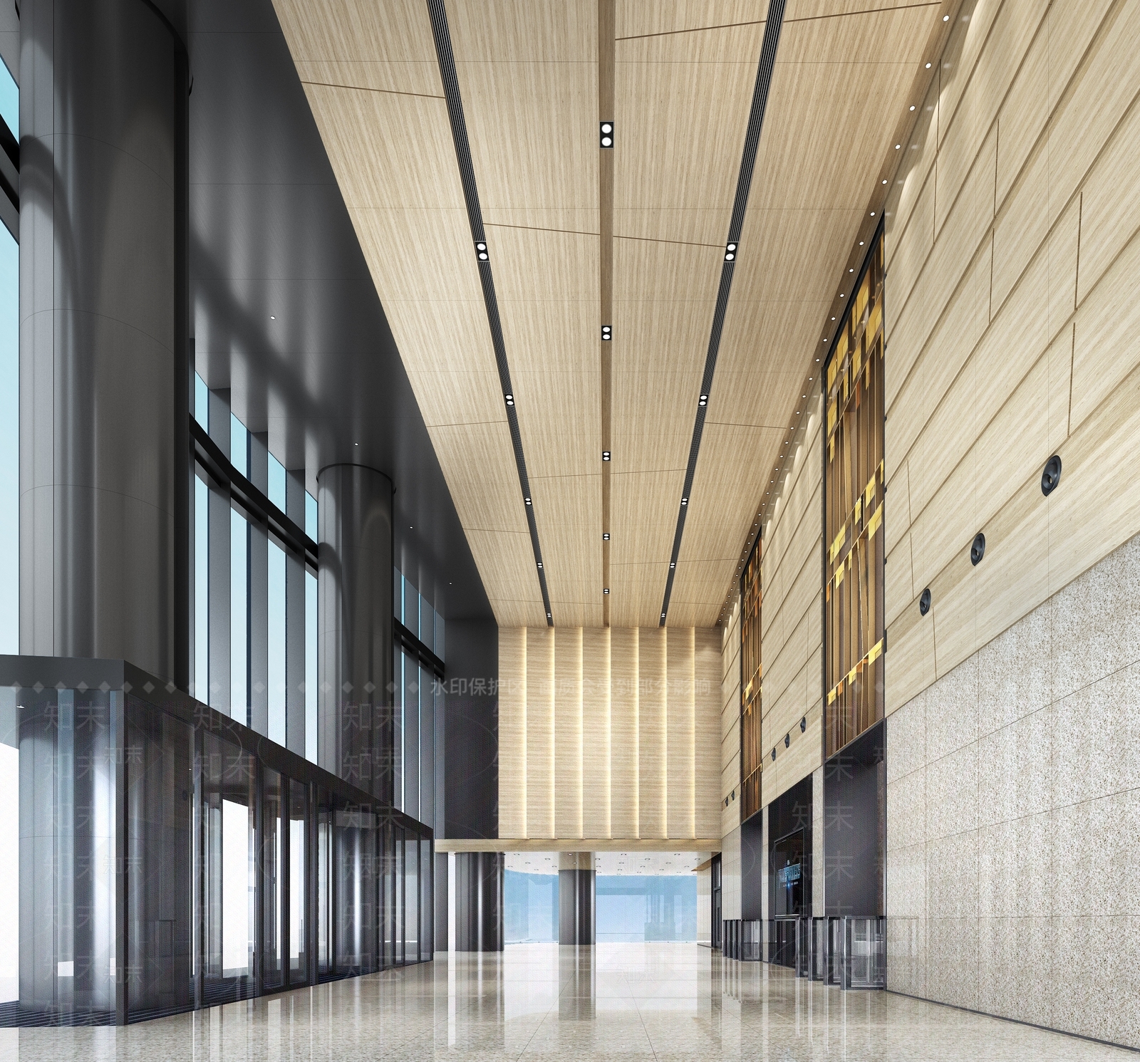 现代写字楼大堂3D模型下载【ID:1161128853】
