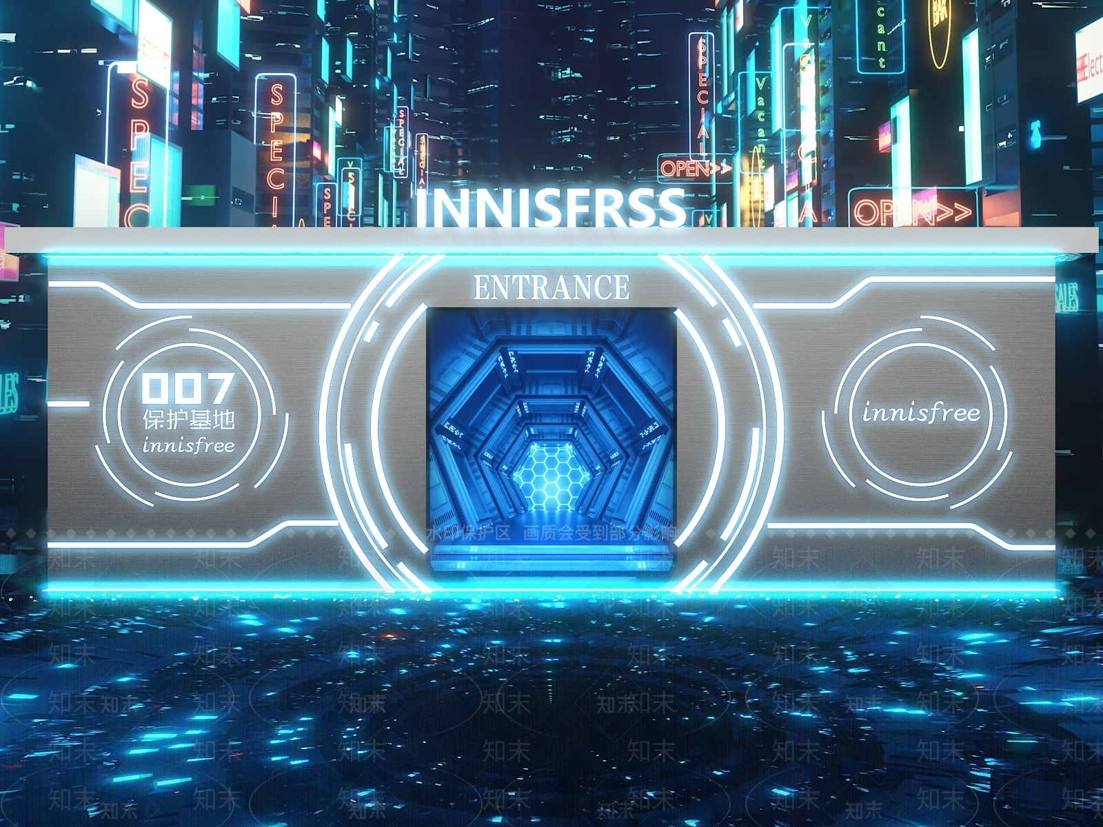 现代科技门头3D模型下载【ID:1161129602】