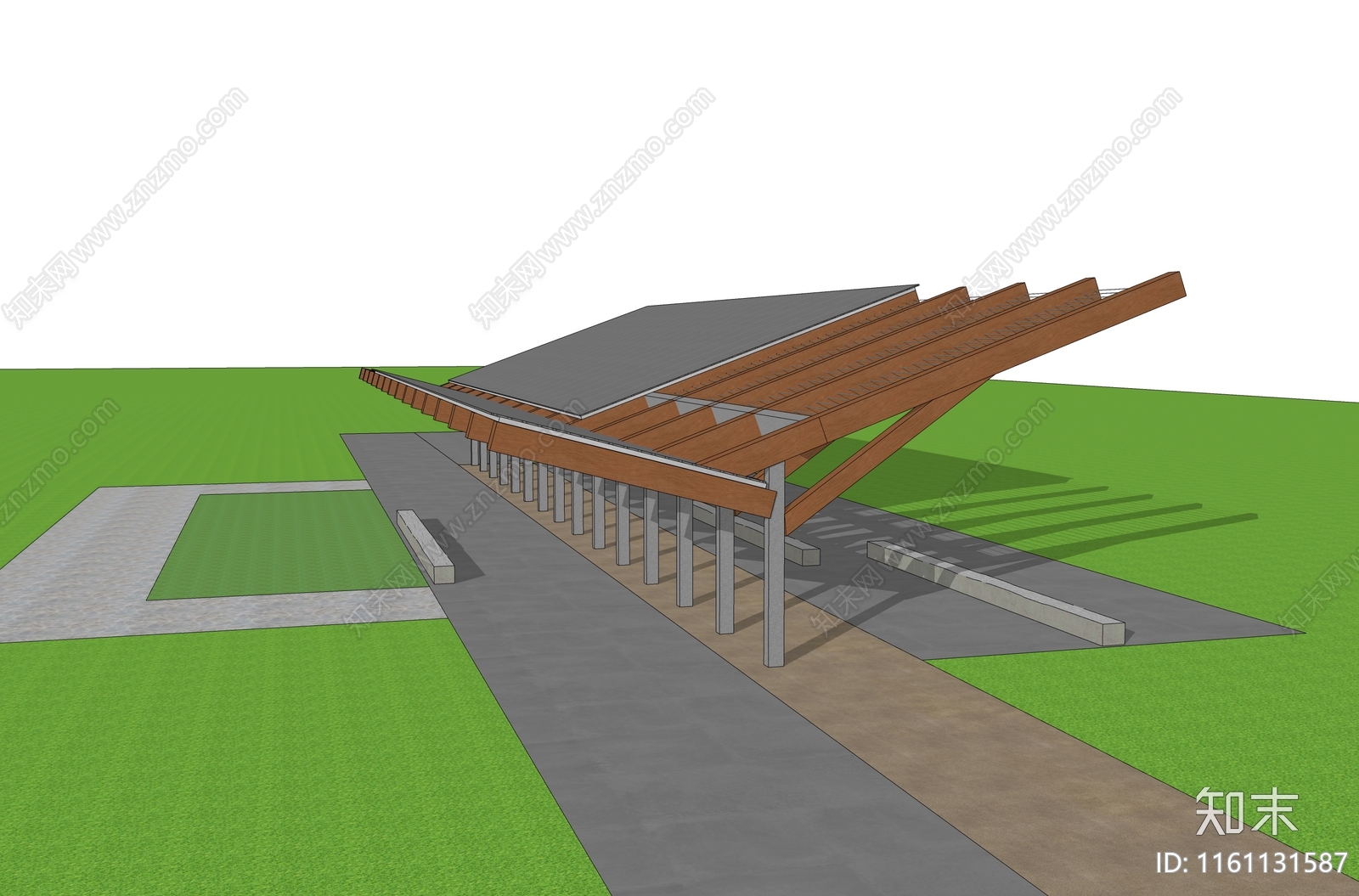 现代绿道驿站SU模型下载【ID:1161131587】