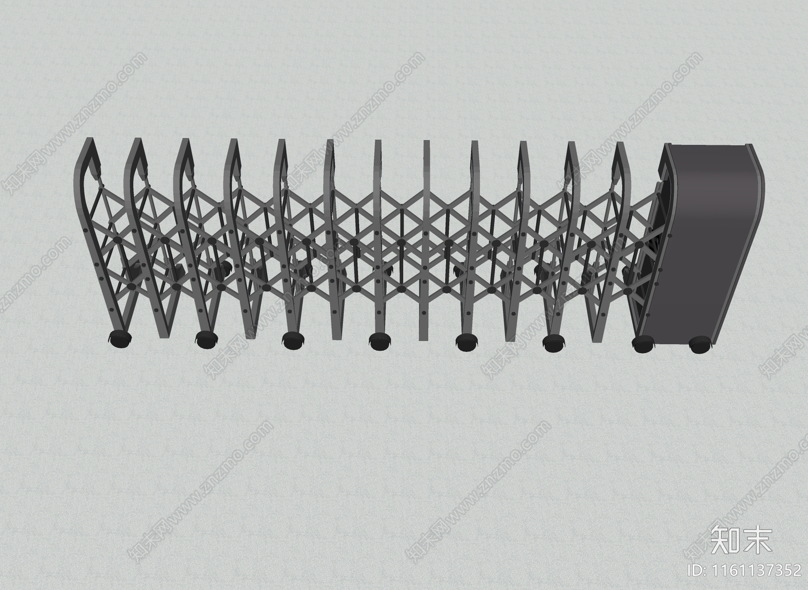 现代自动伸缩门SU模型下载【ID:1161137352】