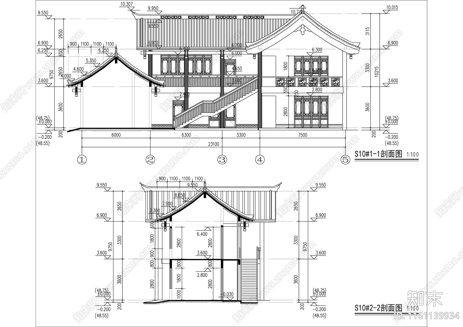 商业街公共厕所及商铺二层局部一层建施图cad施工图下载【ID:1161139934】