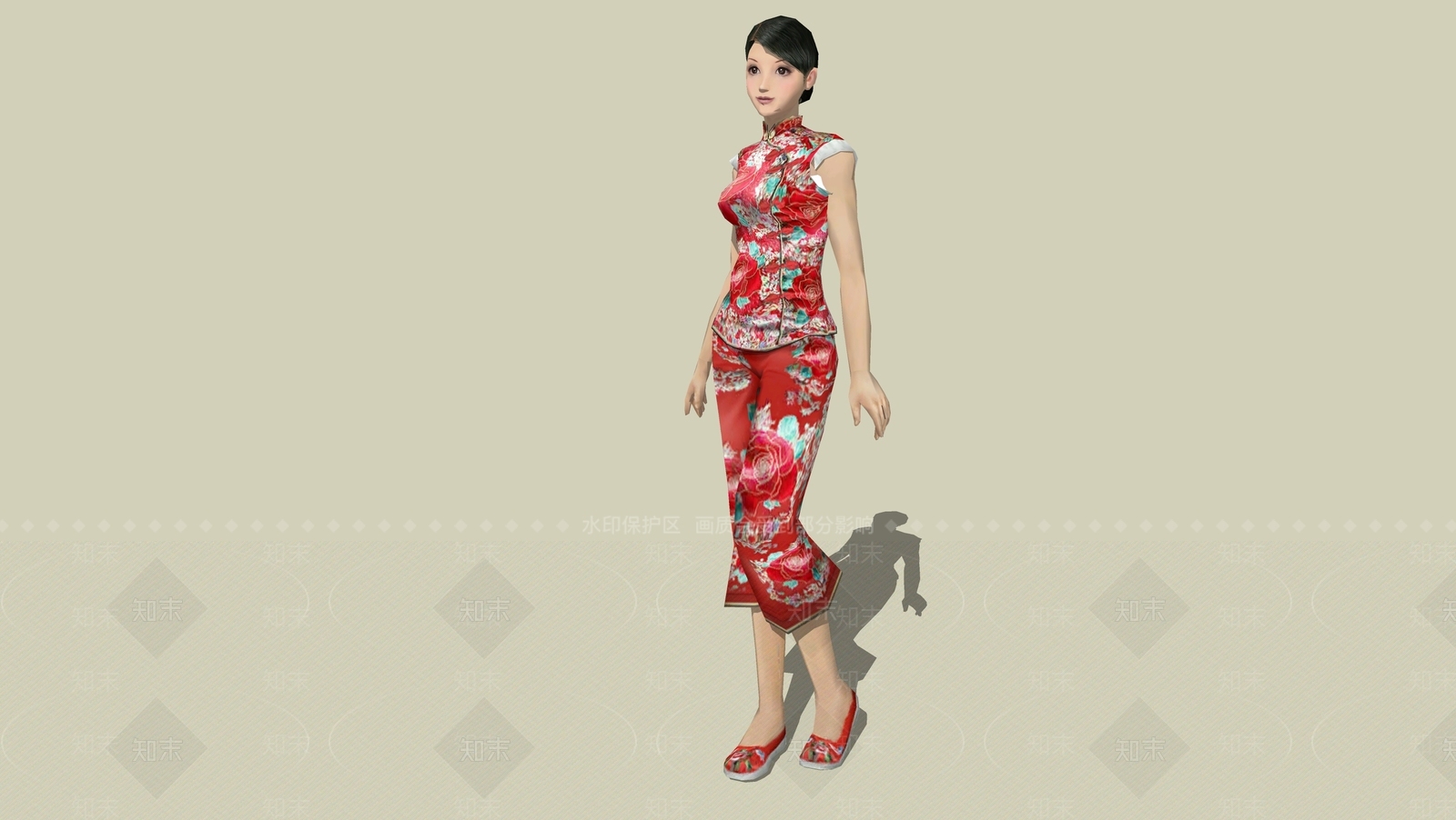 2D女人SU模型下载【ID:1161146328】