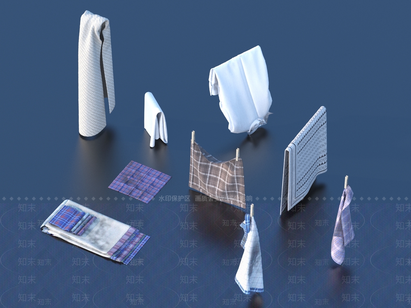 毛巾3D模型下载【ID:1161156913】