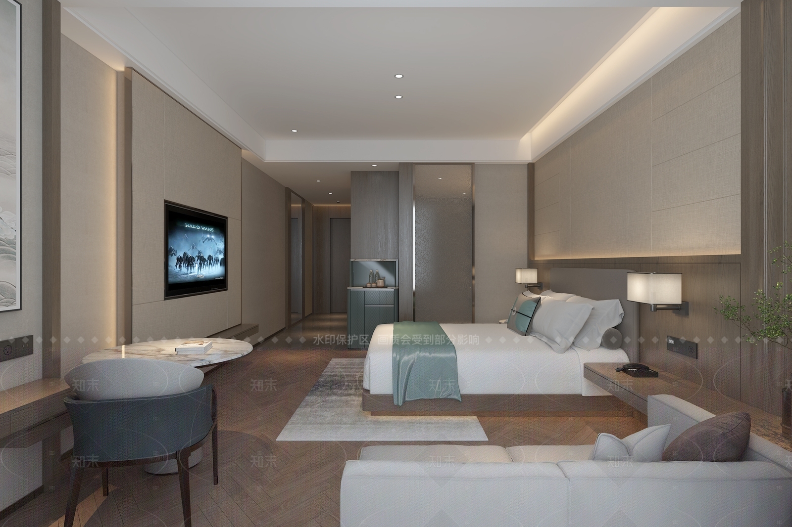 新中式影音室3D模型下载【ID:1214597834】