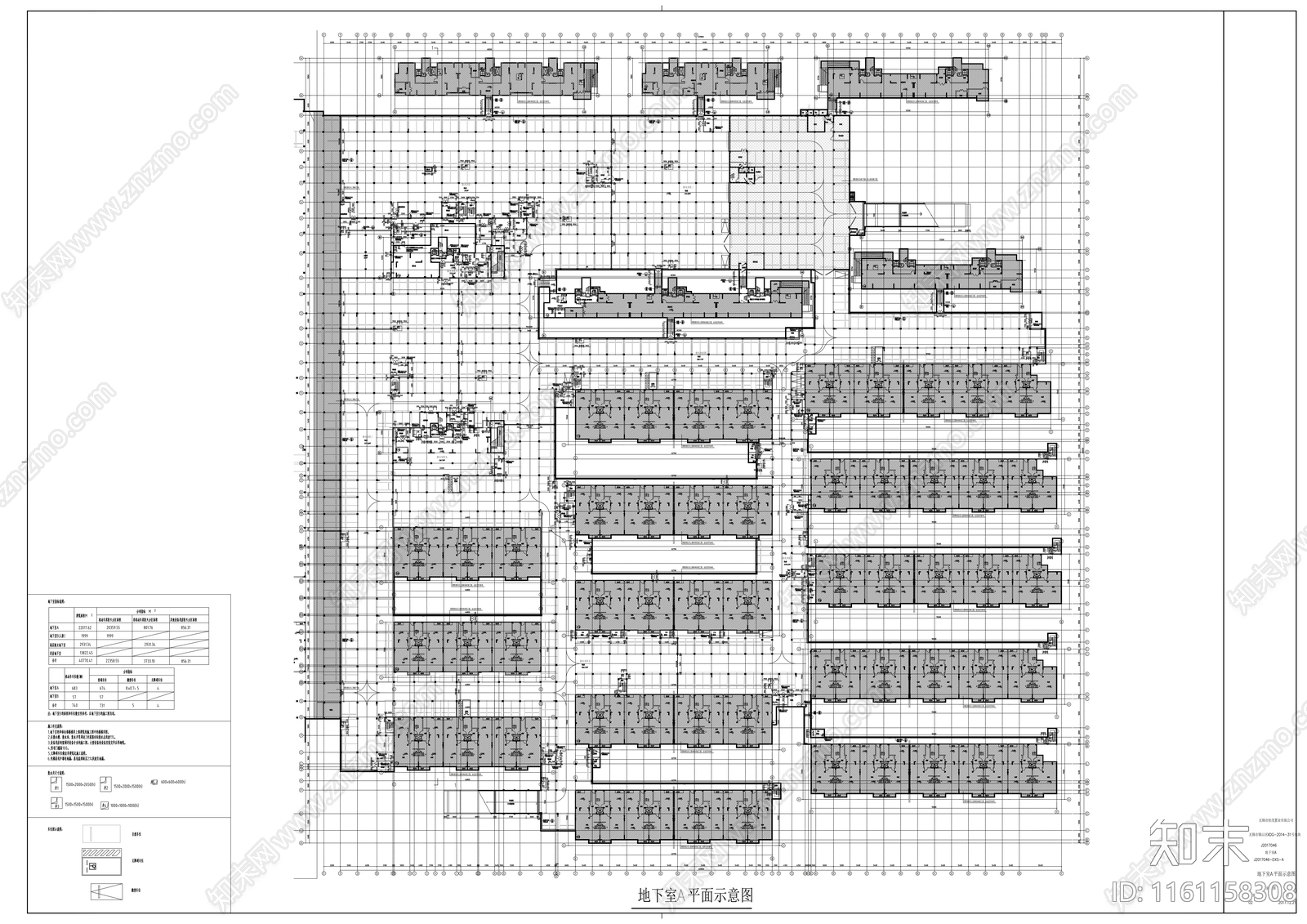 地下停车场图纸cad施工图下载【ID:1161158308】