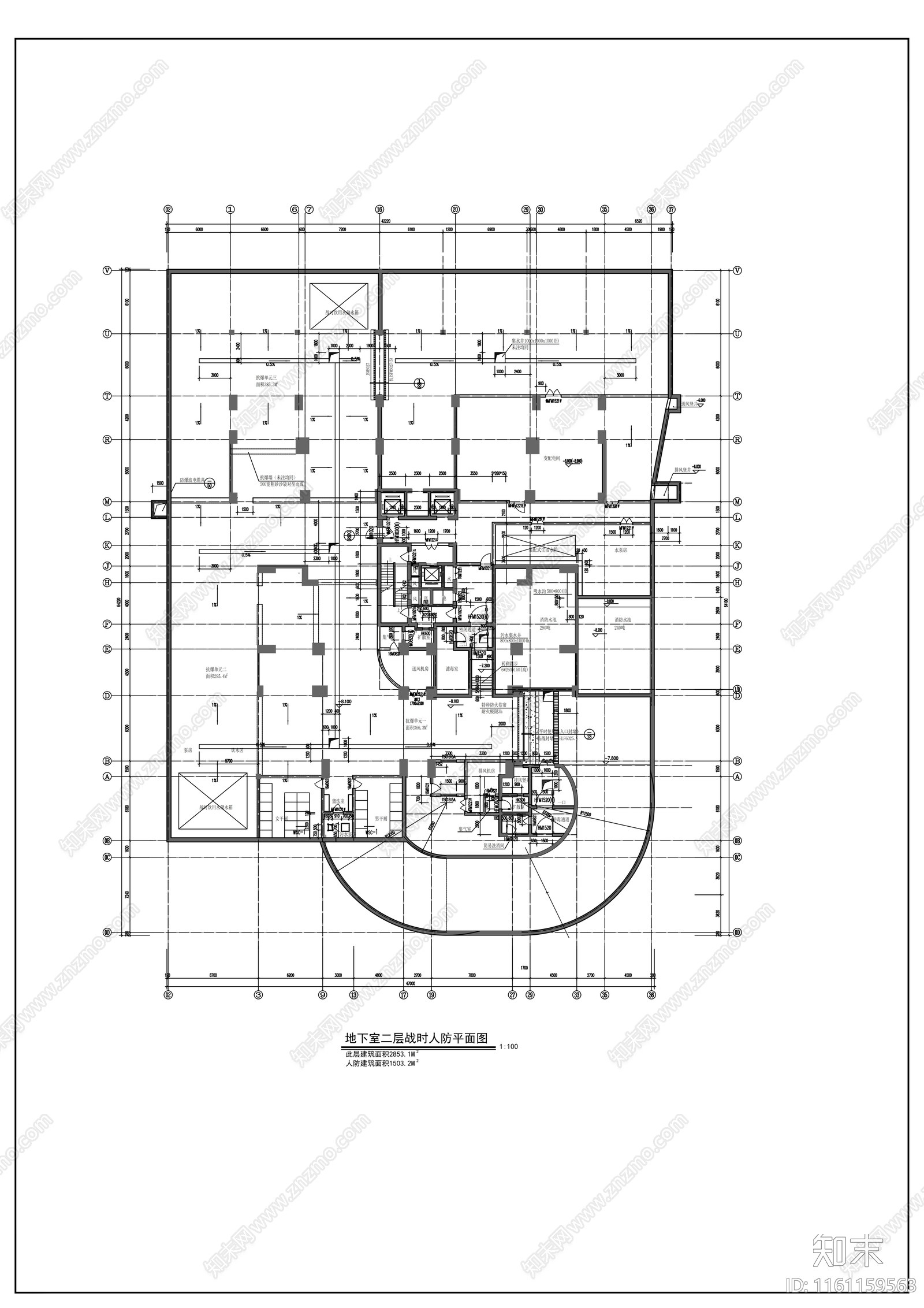 二十六层住宅楼建cad施工图下载【ID:1161159563】