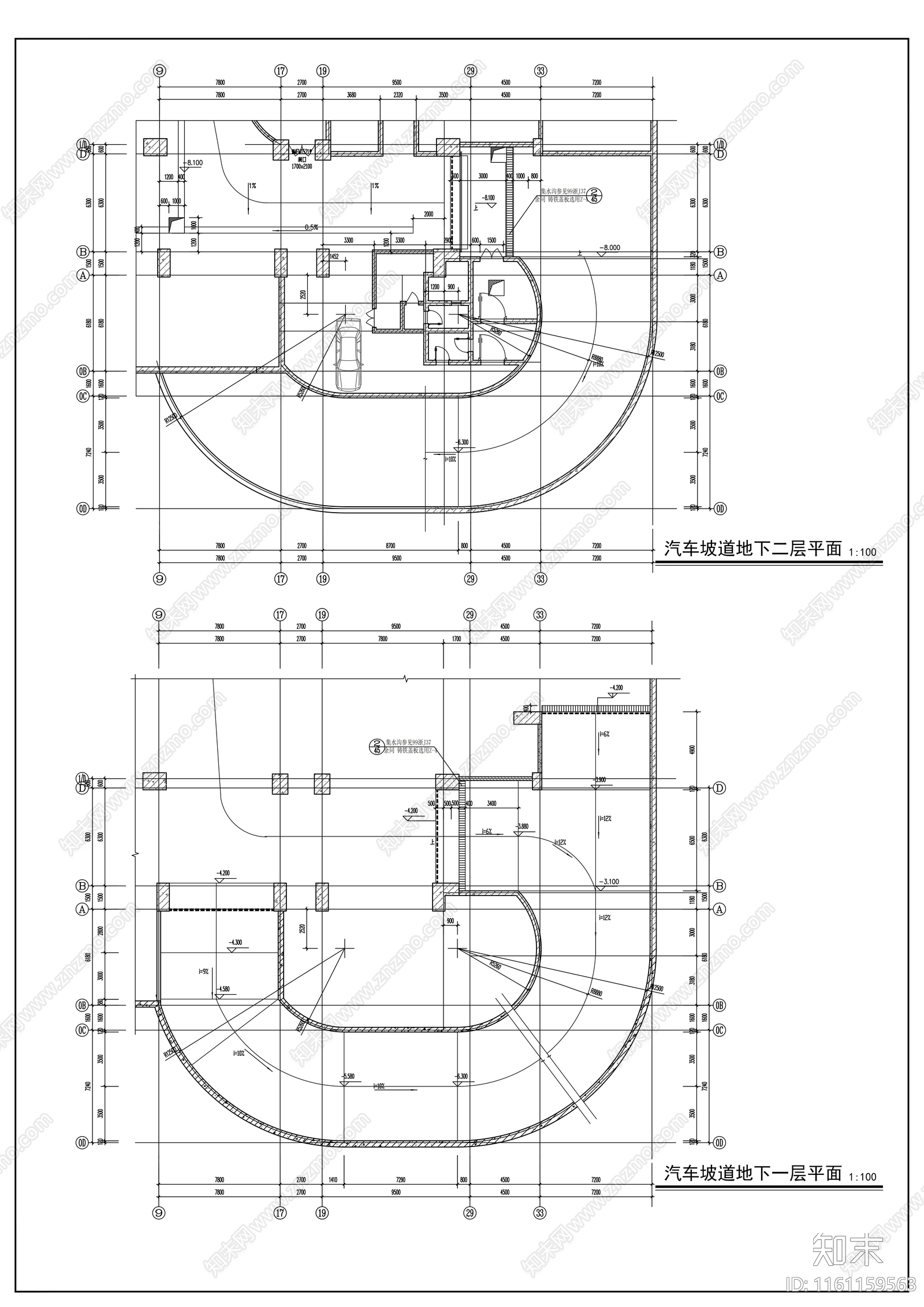 二十六层住宅楼建cad施工图下载【ID:1161159563】