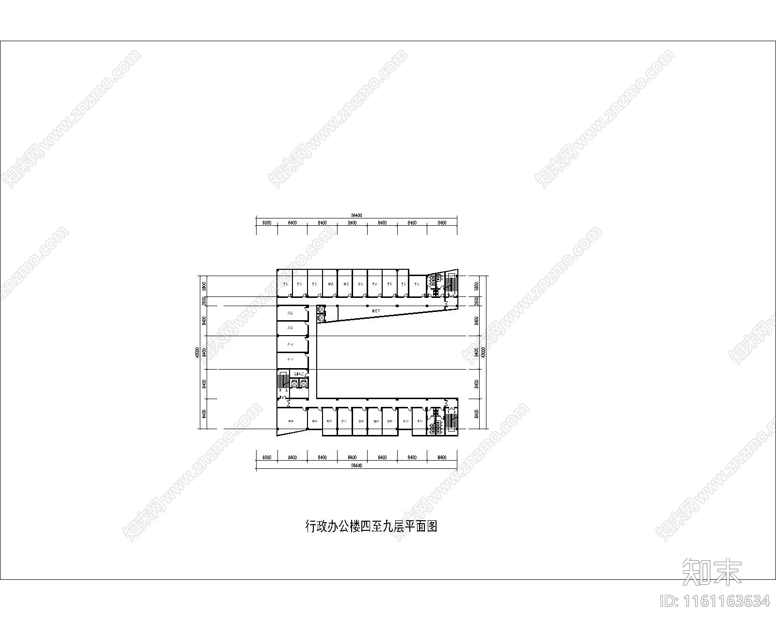 图书馆及行政办公楼cad施工图下载【ID:1161163634】