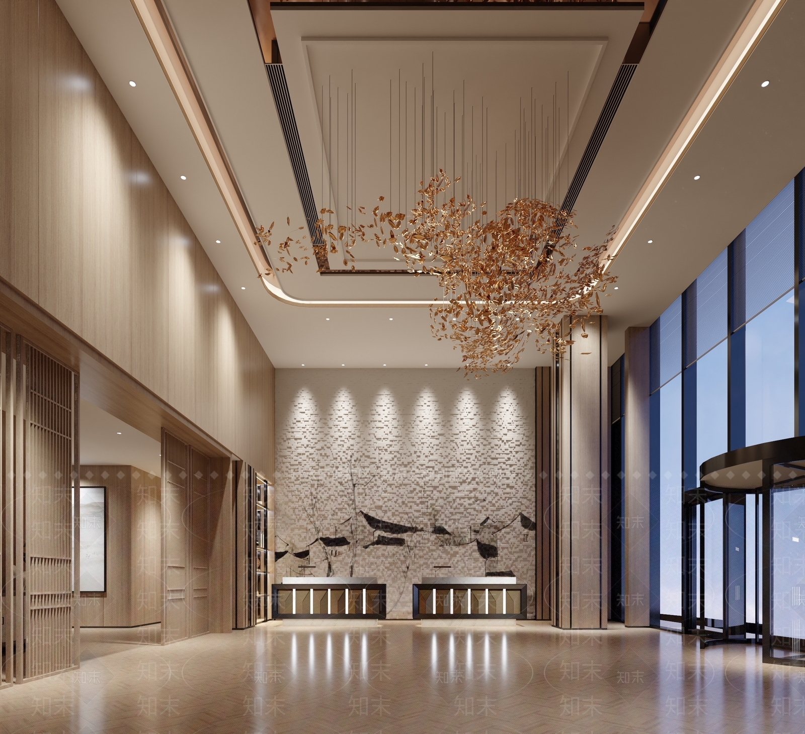 新中式酒店前台3D模型下载【ID:1161164853】
