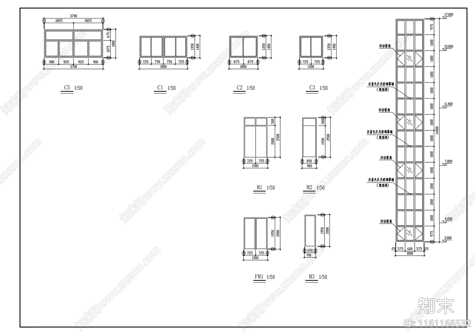 公寓楼建筑施工设计方案cad施工图下载【ID:1161166532】