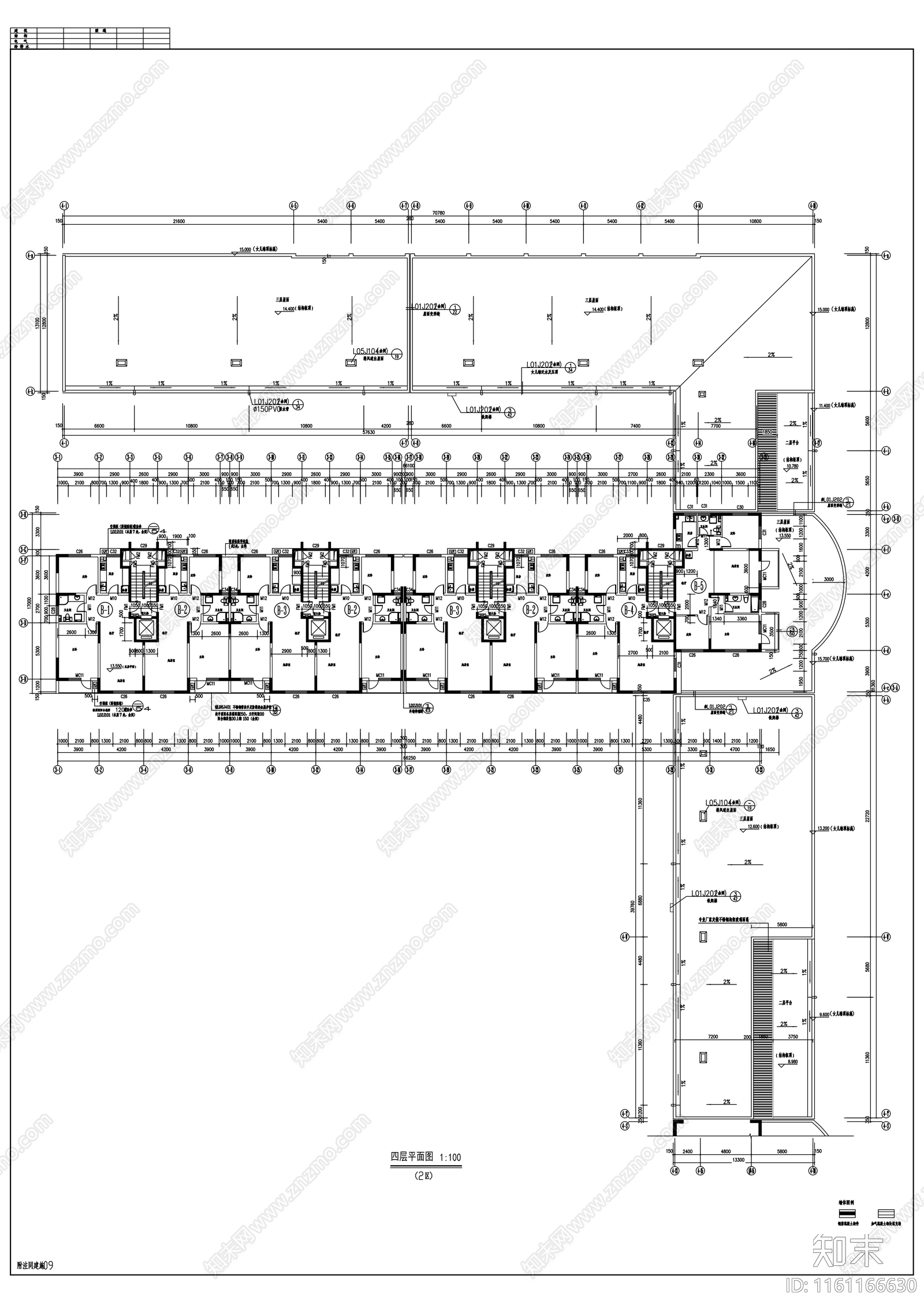 国际现代城十一层住宅楼建cad施工图下载【ID:1161166630】