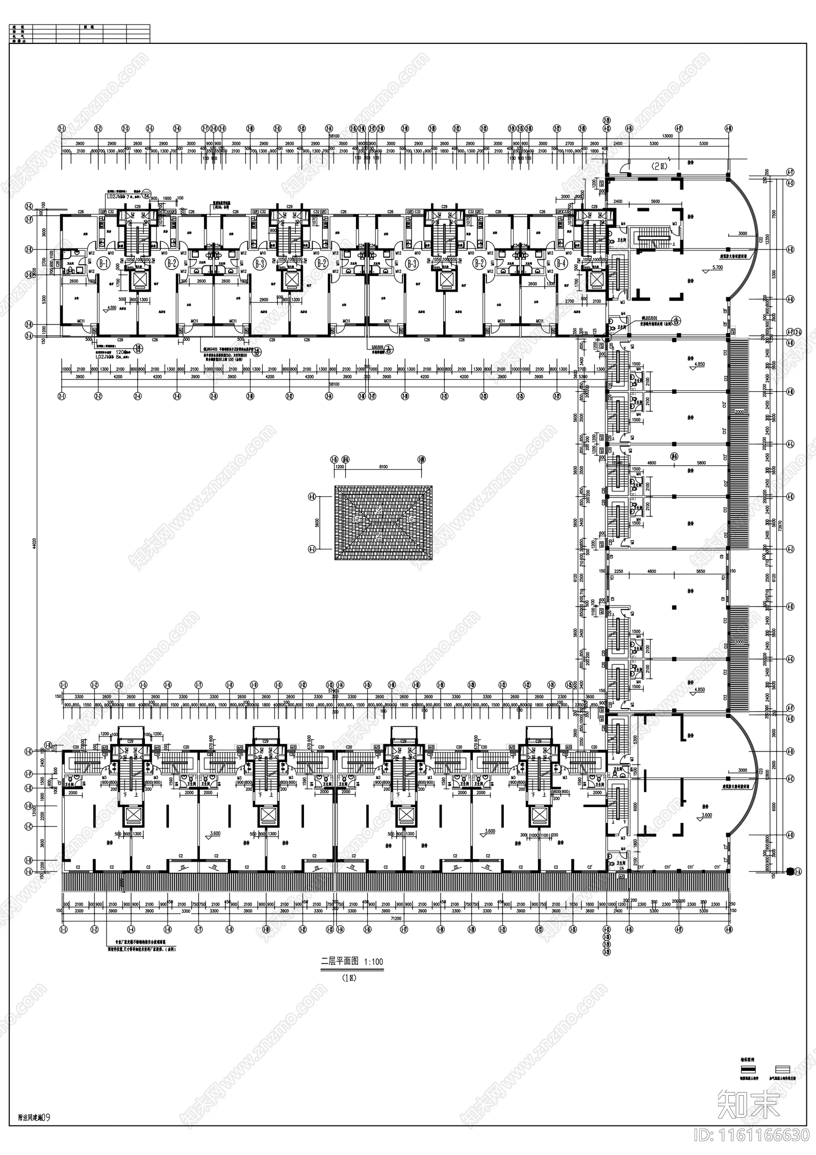 国际现代城十一层住宅楼建cad施工图下载【ID:1161166630】