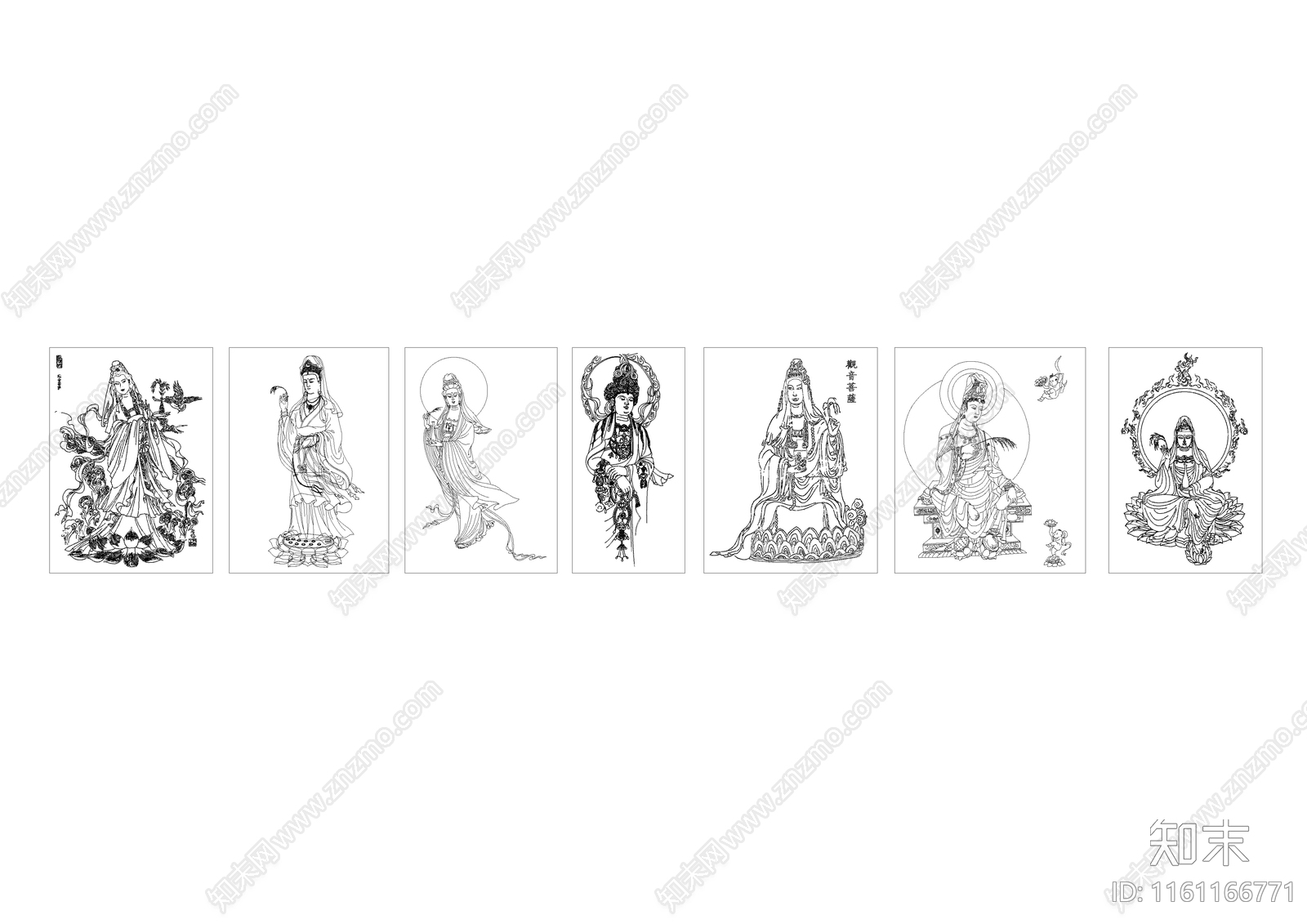 佛教寺庙人物神像施工图下载【ID:1161166771】