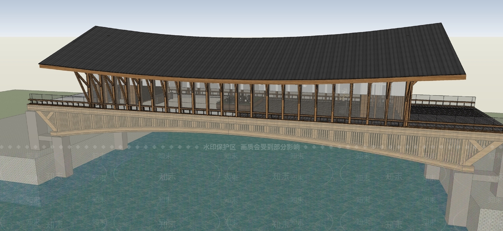 新中式展览馆SU模型下载【ID:1161166992】