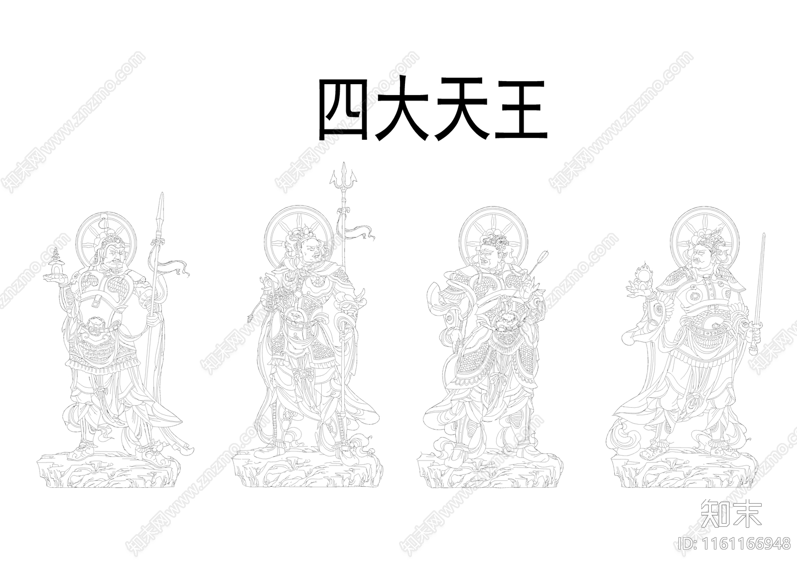 佛教寺庙人物神像施工图下载【ID:1161166948】